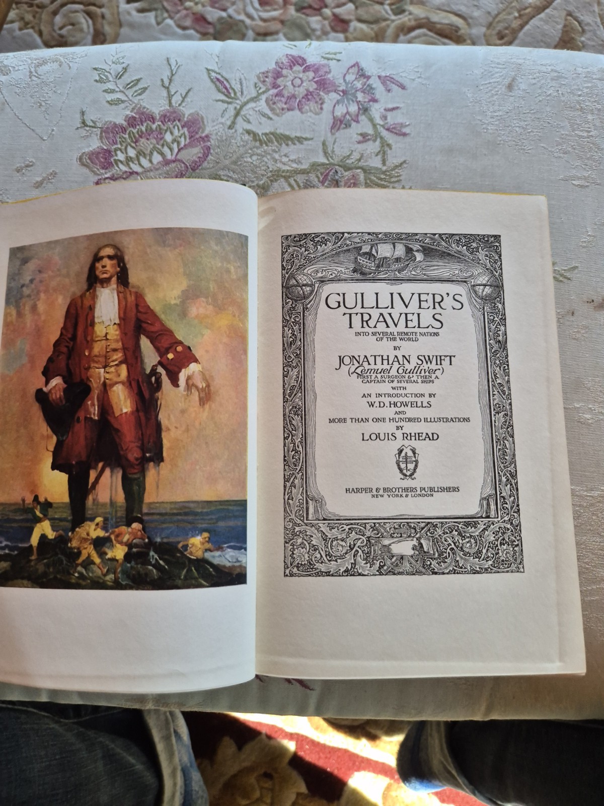 Gulliver’s Travels By Jonathan Swift Harper & Brothers 1913 Vintage Hardcover