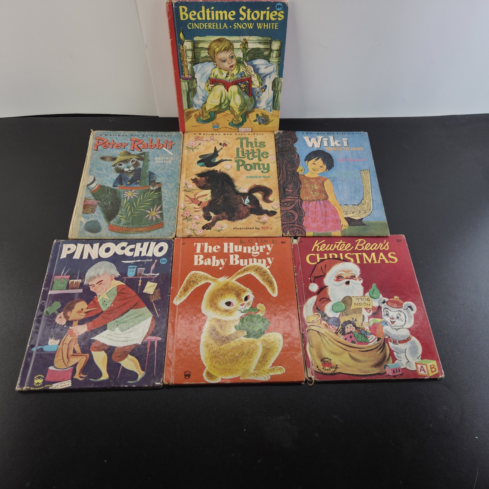 Vtg 1940’s-50’s Wonder Books (4) 60’s Whitman Big Tell-a-Tale Books (3) Lot Of 7