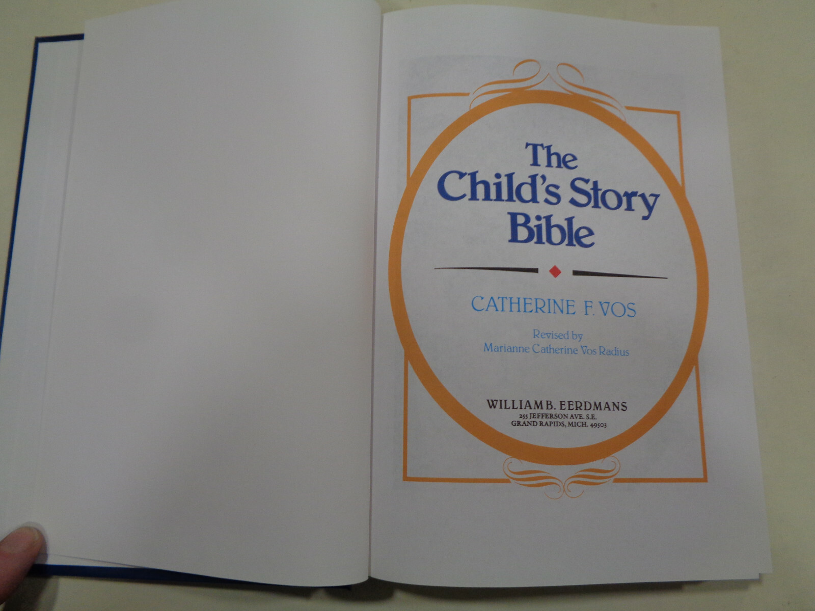 The Child’s Story Bible by Catherine F. Vos 2003 William B. Eerdmans Hardcover