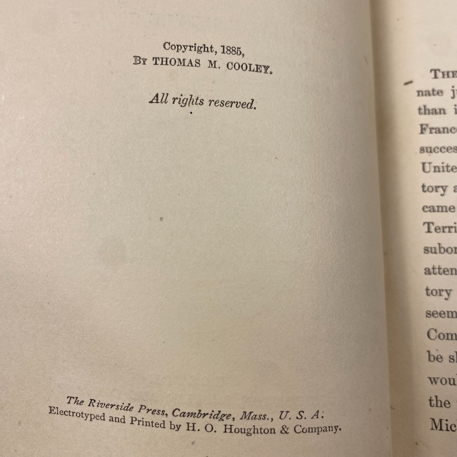 Antique Book American Commonwealths 1885 Thomas M Cooley Horace Scudder Michigan