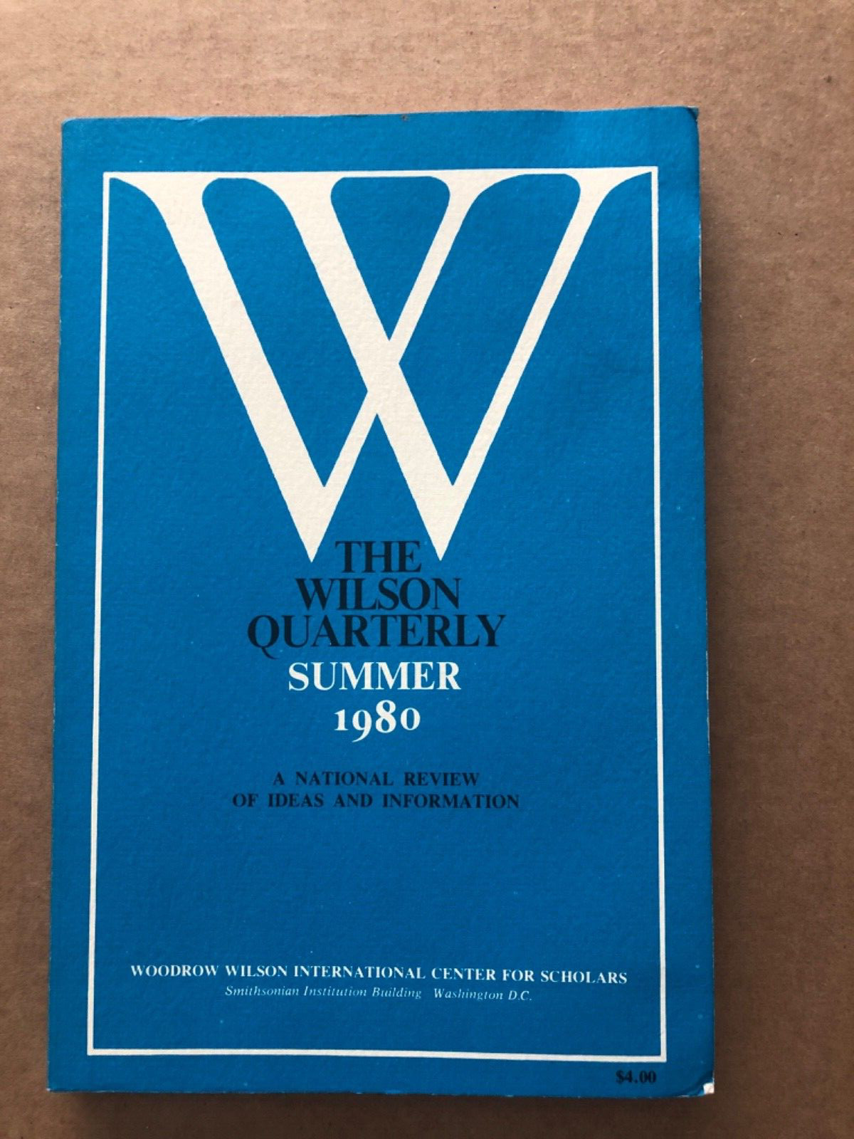 Vintage WILSON QUARTERLY Magazine Summer 1980 CALIFORNIA Vision HG WELLS Utopia