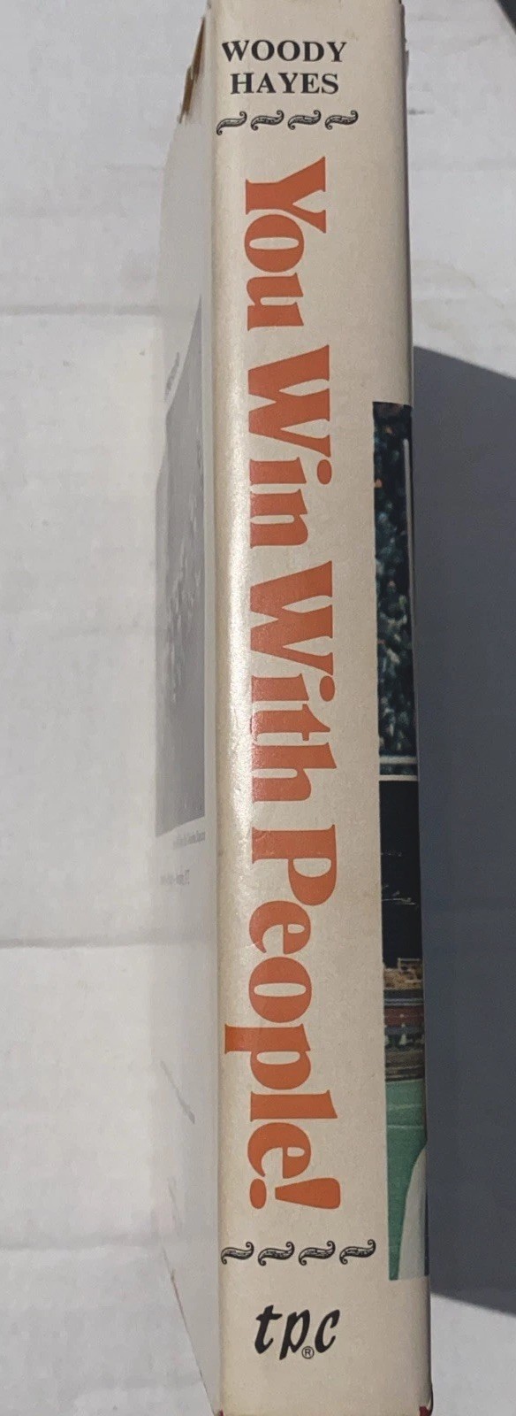 VTG You Win With People 1975 Woody Hayes HC DJ 1st Ed. Ohio State Football