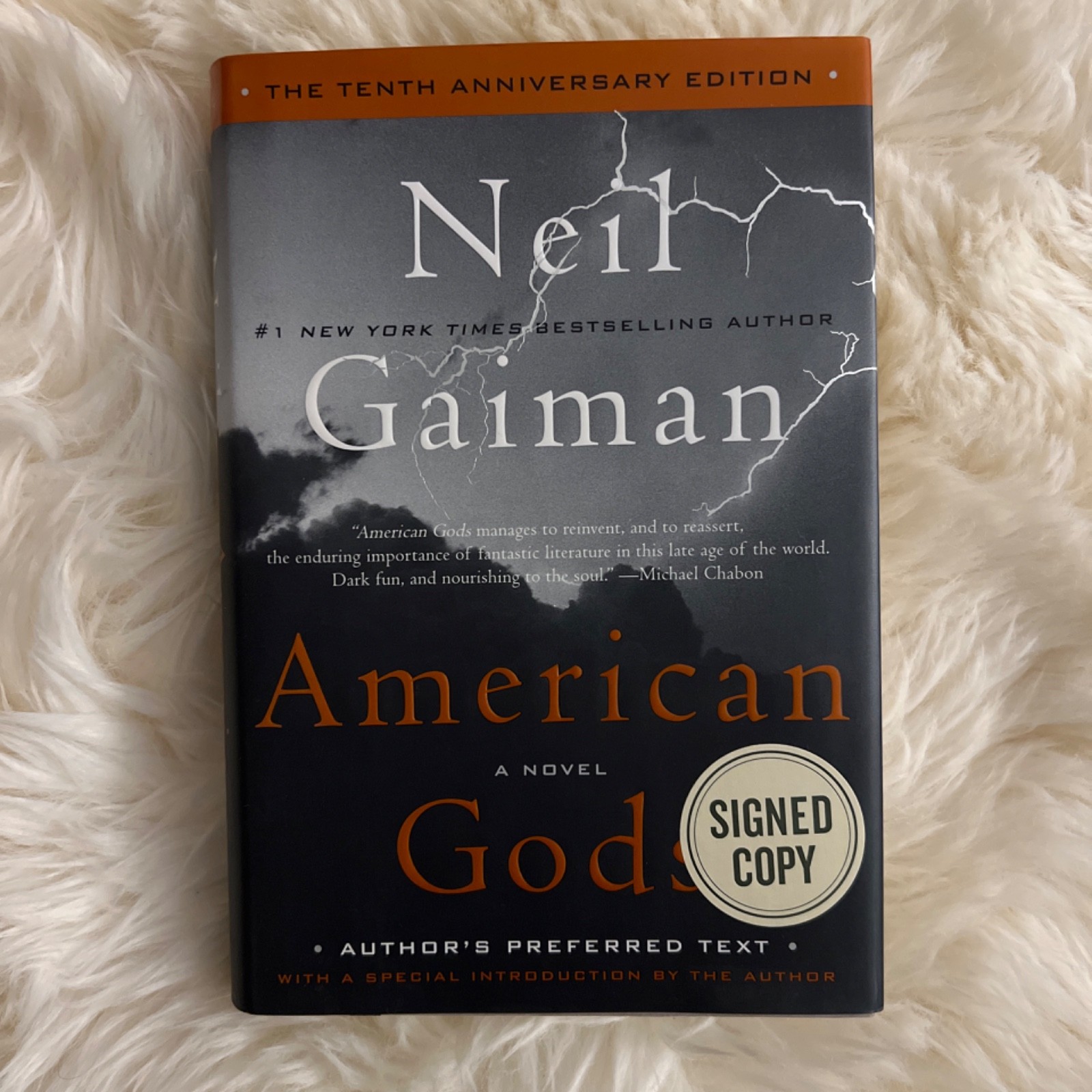 SIGNED American Gods HB/DJ Neil Gaiman The Tenth Anniversary Edition