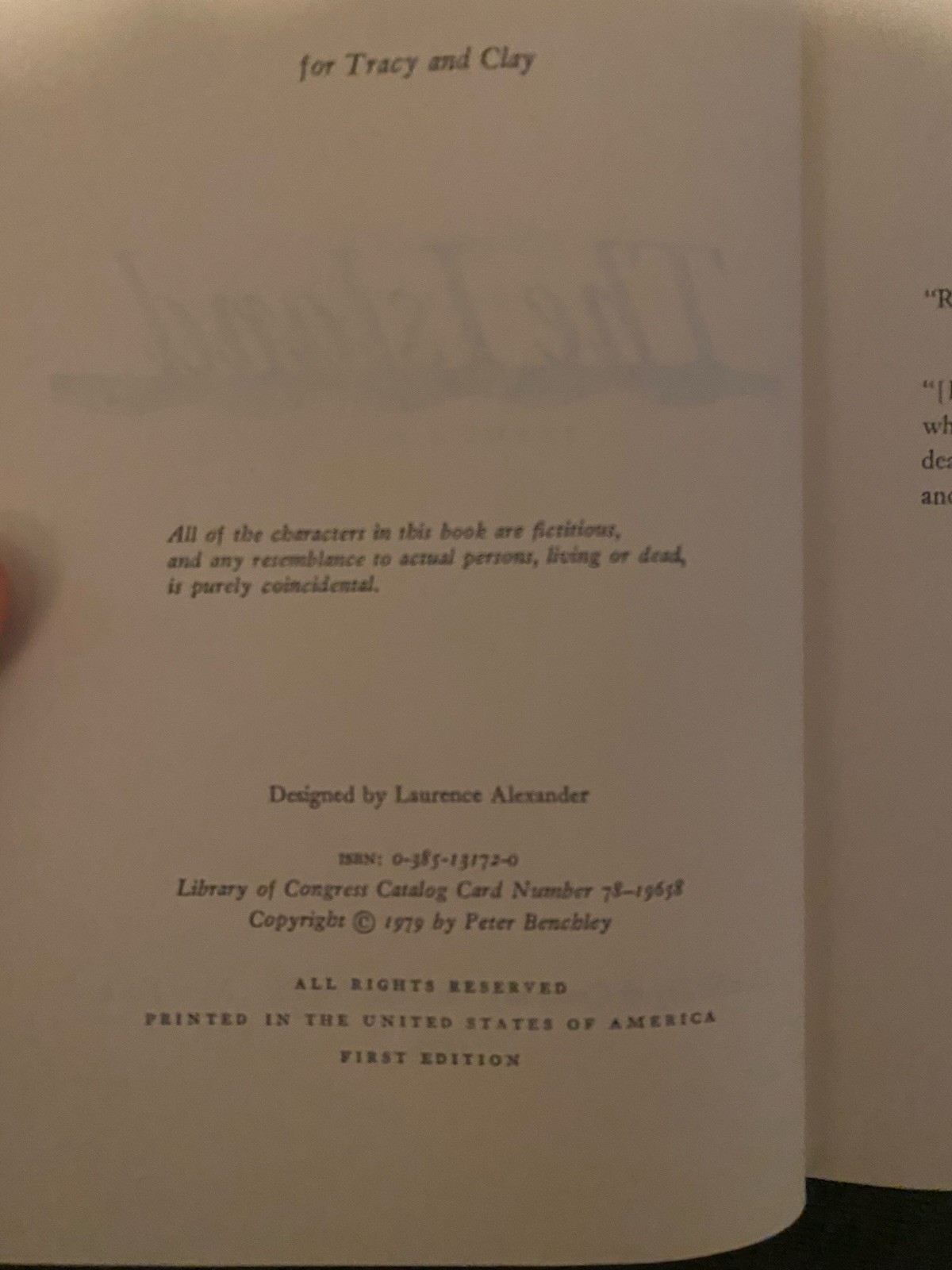 Peter Benchley’s The Island Signed And Inscribed First Edition