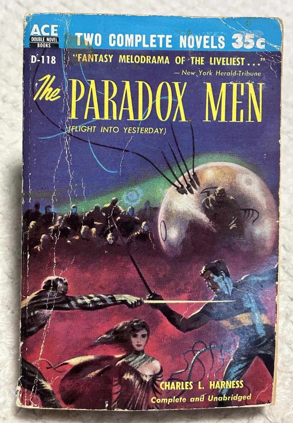 ACE DOUBLE 1955 D-118. Dome Around America (Williamson) / Paradox Men (Harness)