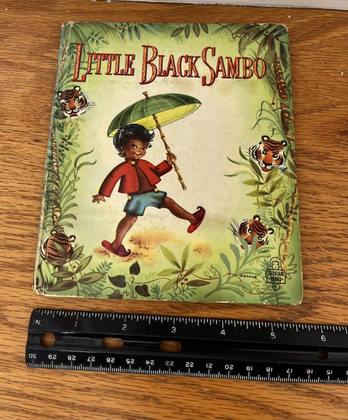 LITTLE BLACK SAMBO vintage children’s Whitman Tell-A-Tale Book no writing 1950