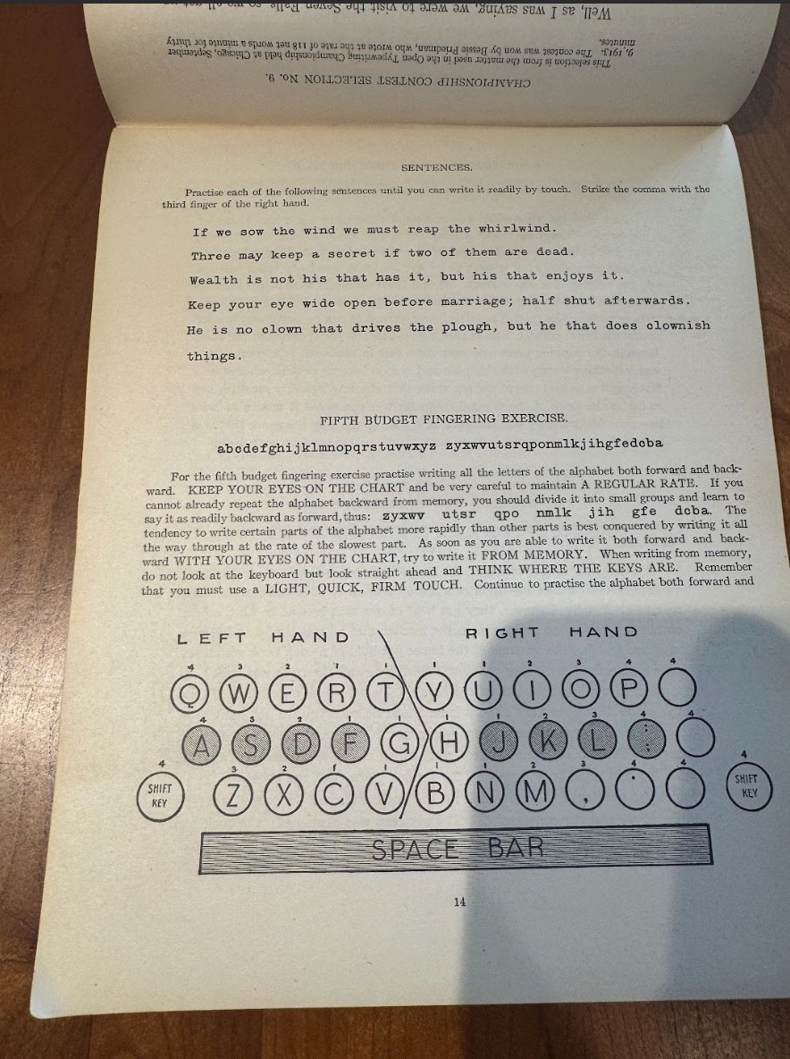 VINTAGE! Practical Course in Touch Typewriting Charles E. Smith 1920