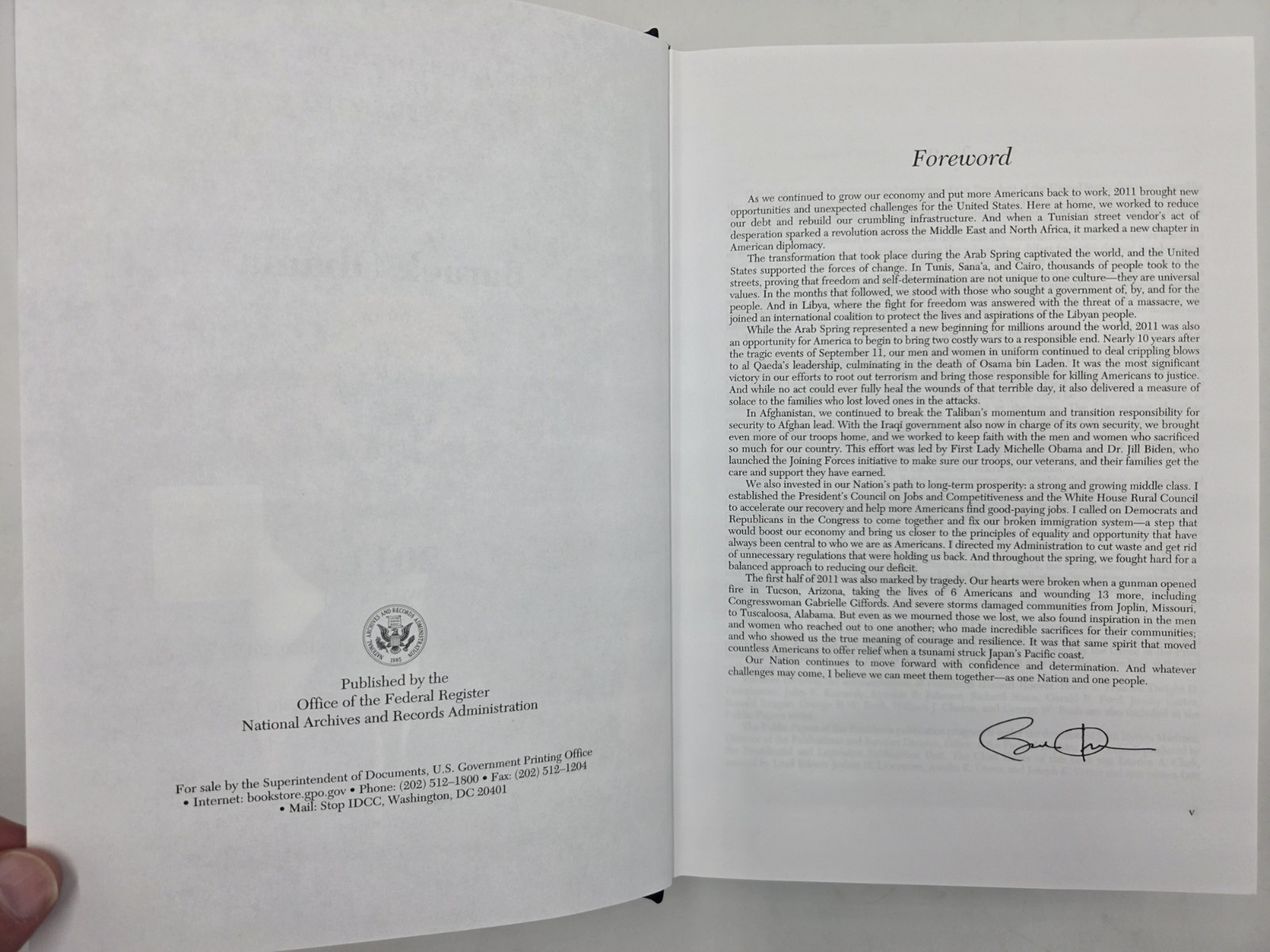 Public Papers Of The Presidents Barack Obama 2011 2 Volumes Set #’s I & II HC