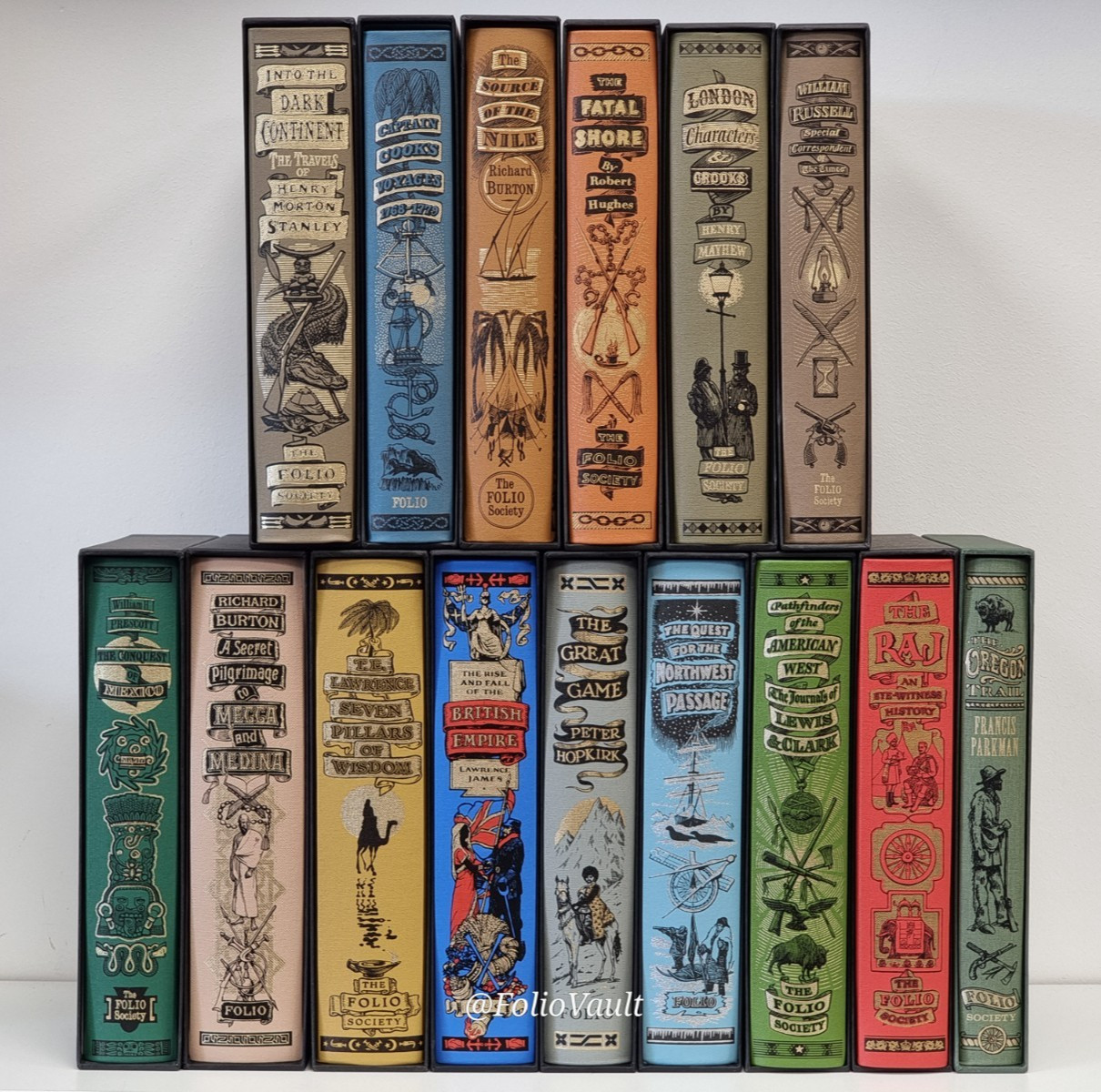 Victorian Exploration and Travels – 15 volume bundle – Folio Society – VGC