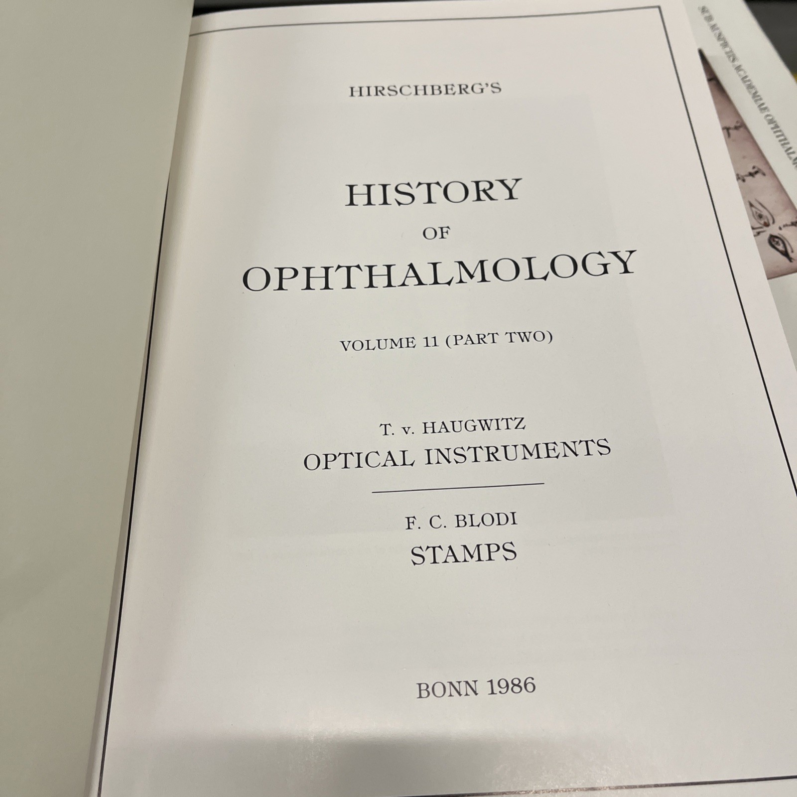Hirschberg’s The History of Ophthalmology Complete 11 volume set 1982-94 Julius