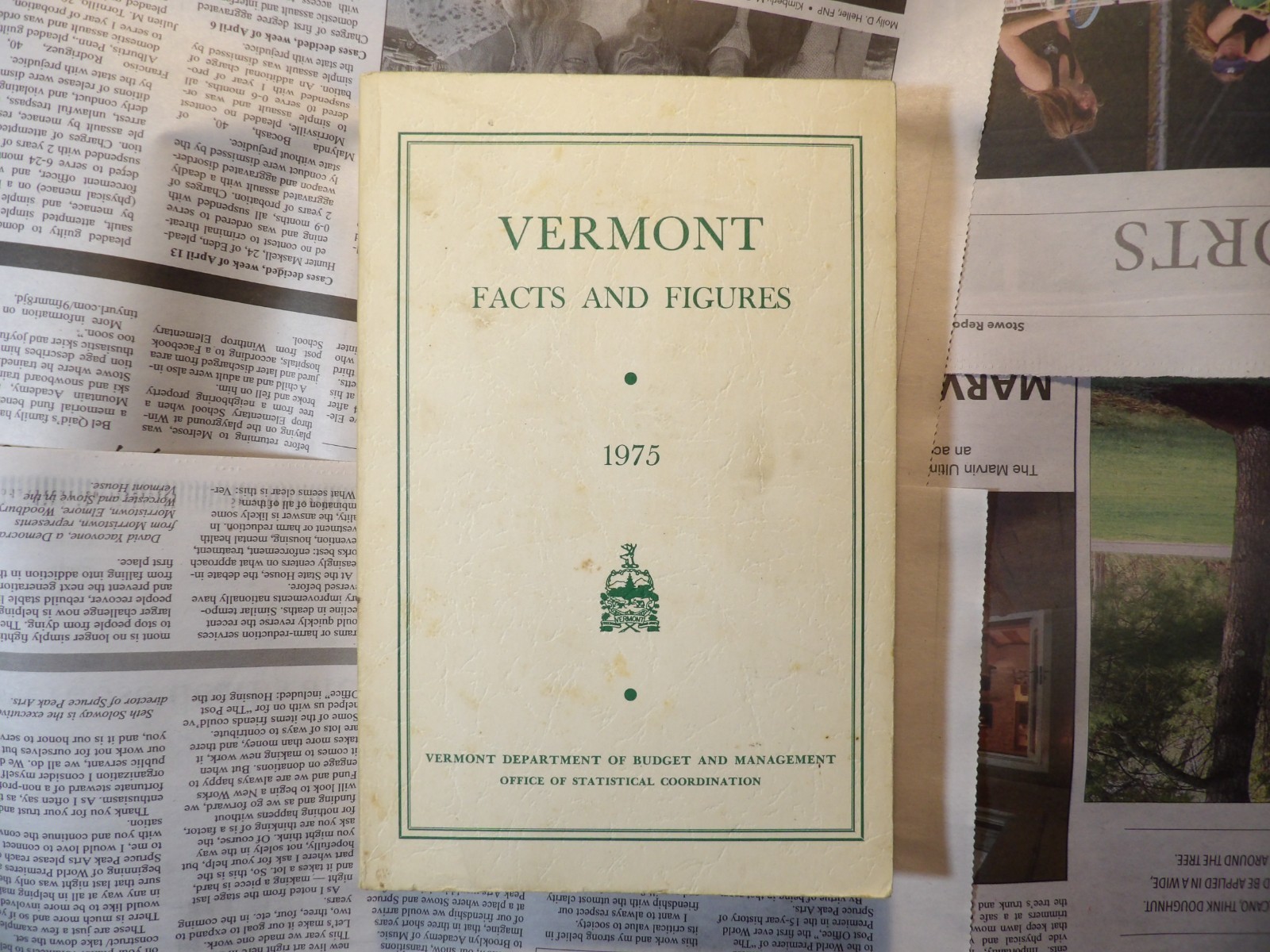 Vermont Facts and Figures 1975 Dept Budget & Management