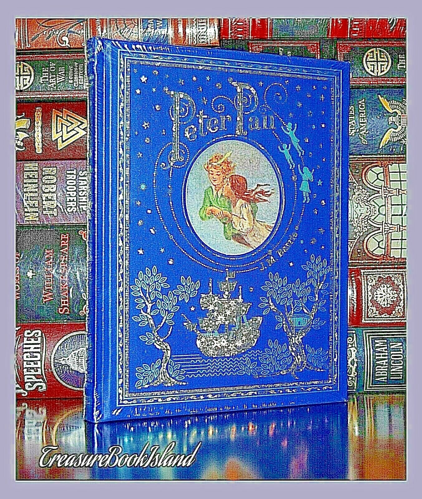 New Peter Pan by Barrie Illustrated Leather Sealed Bound Collectible Hardcover