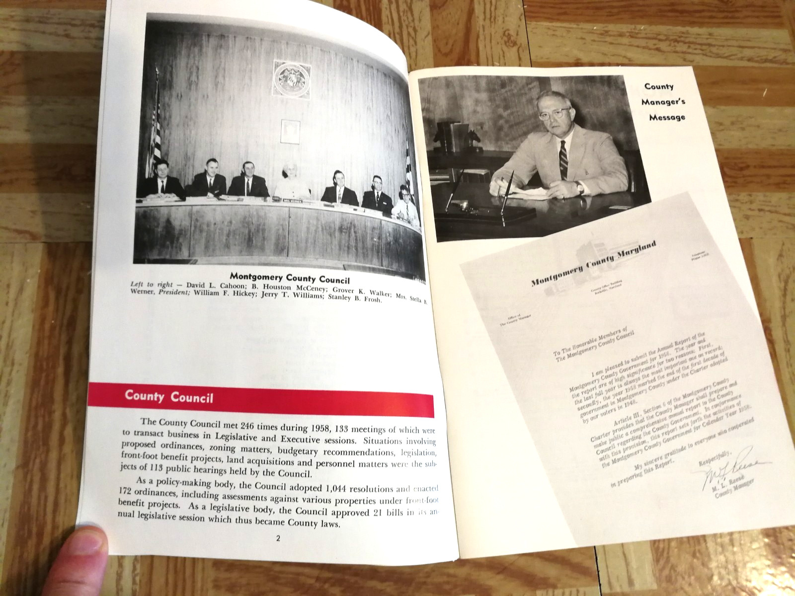 Montgomery County Maryland 1958 County Managers Annual Report PB MD Historical