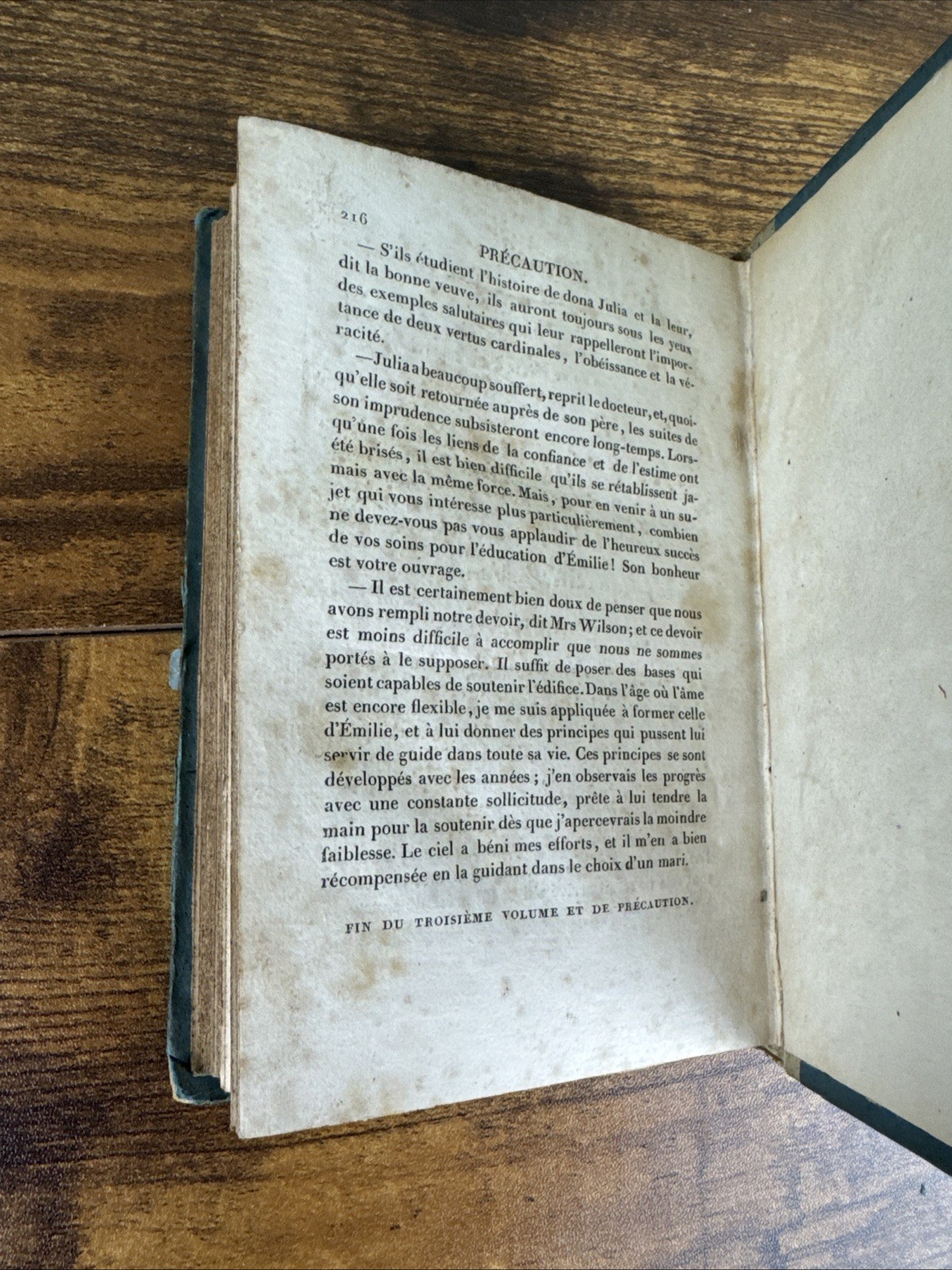 PRECAUTION BY JAMES FENIMORE COOPER 1827 1ST FRENCH COLL. ED. W/ ORIG. BOARDS