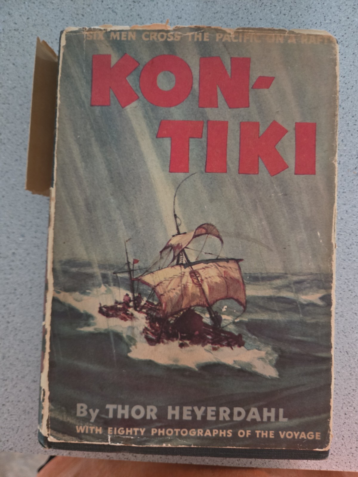 Kon-Tiki – Thor Heyerdahl – 1950 – Pub. by Rand McNally – 1st Edition 7th Print