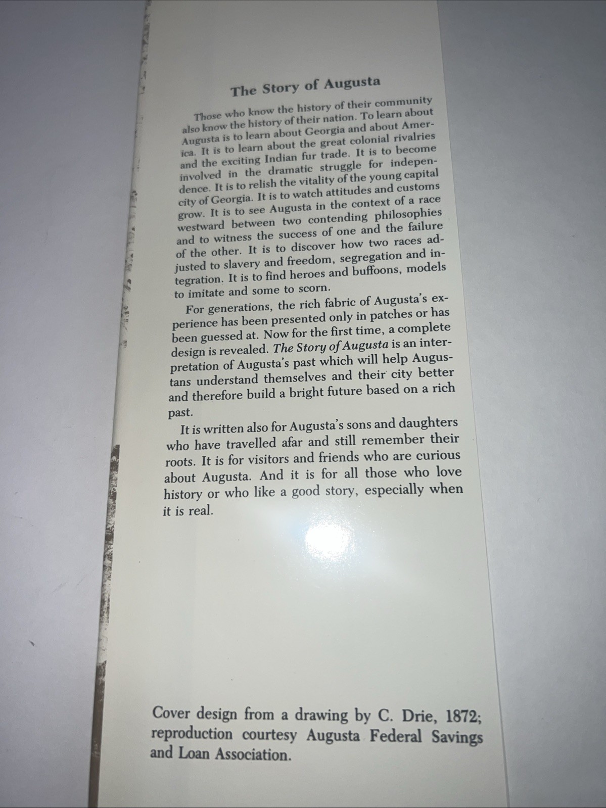 Augusta, Georgia Illustraed History by Cashin 1980~Excellent Condition~