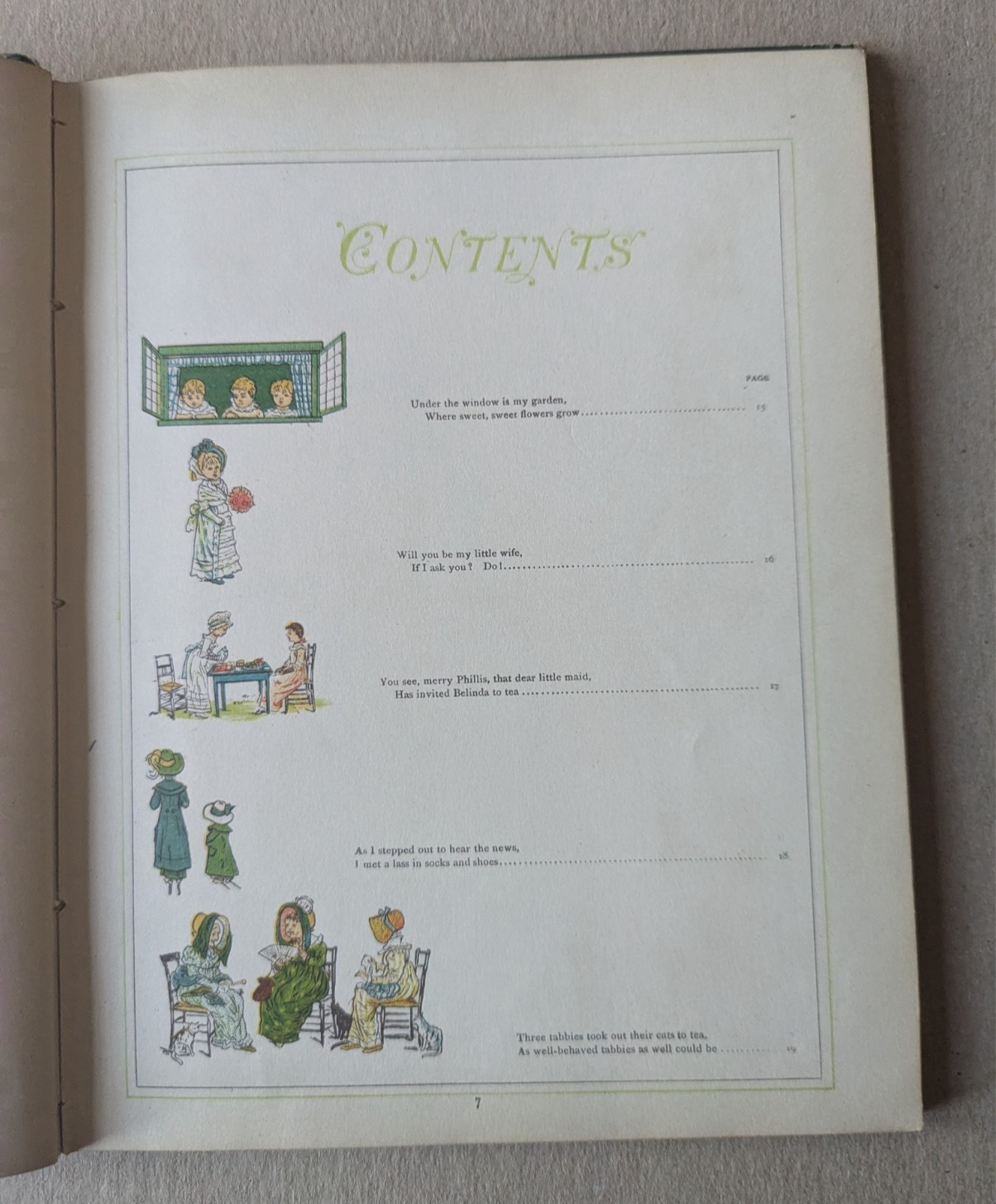 Under The Window by Kate Greenaway 1st Ed. 1878 Engraved by Edmund Evans