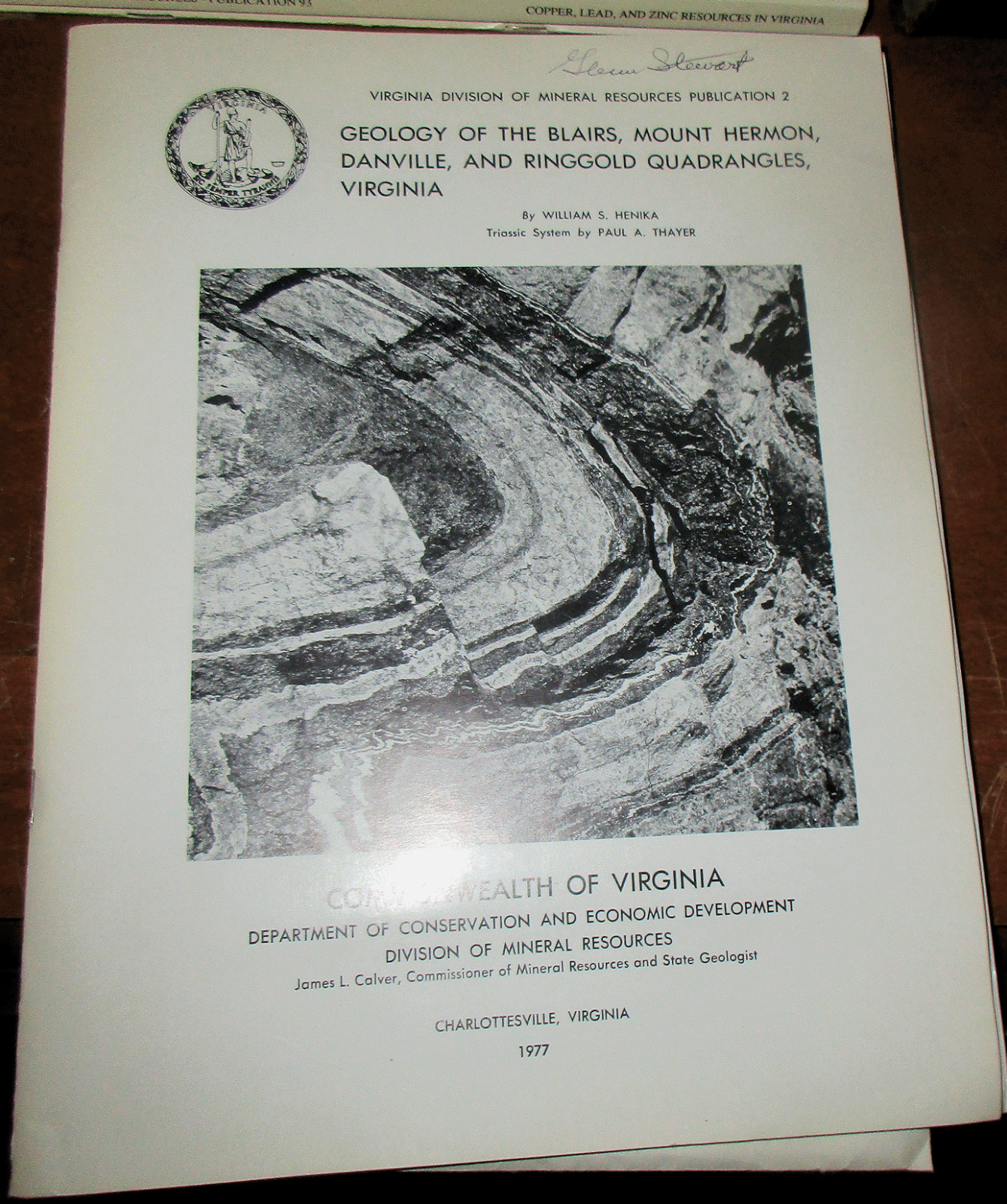 GEOLOGY SOUTH CENTRAL VIRGINIA BLAIRS, MOUNT HERMON AND DANVILLE QUADRANGLES