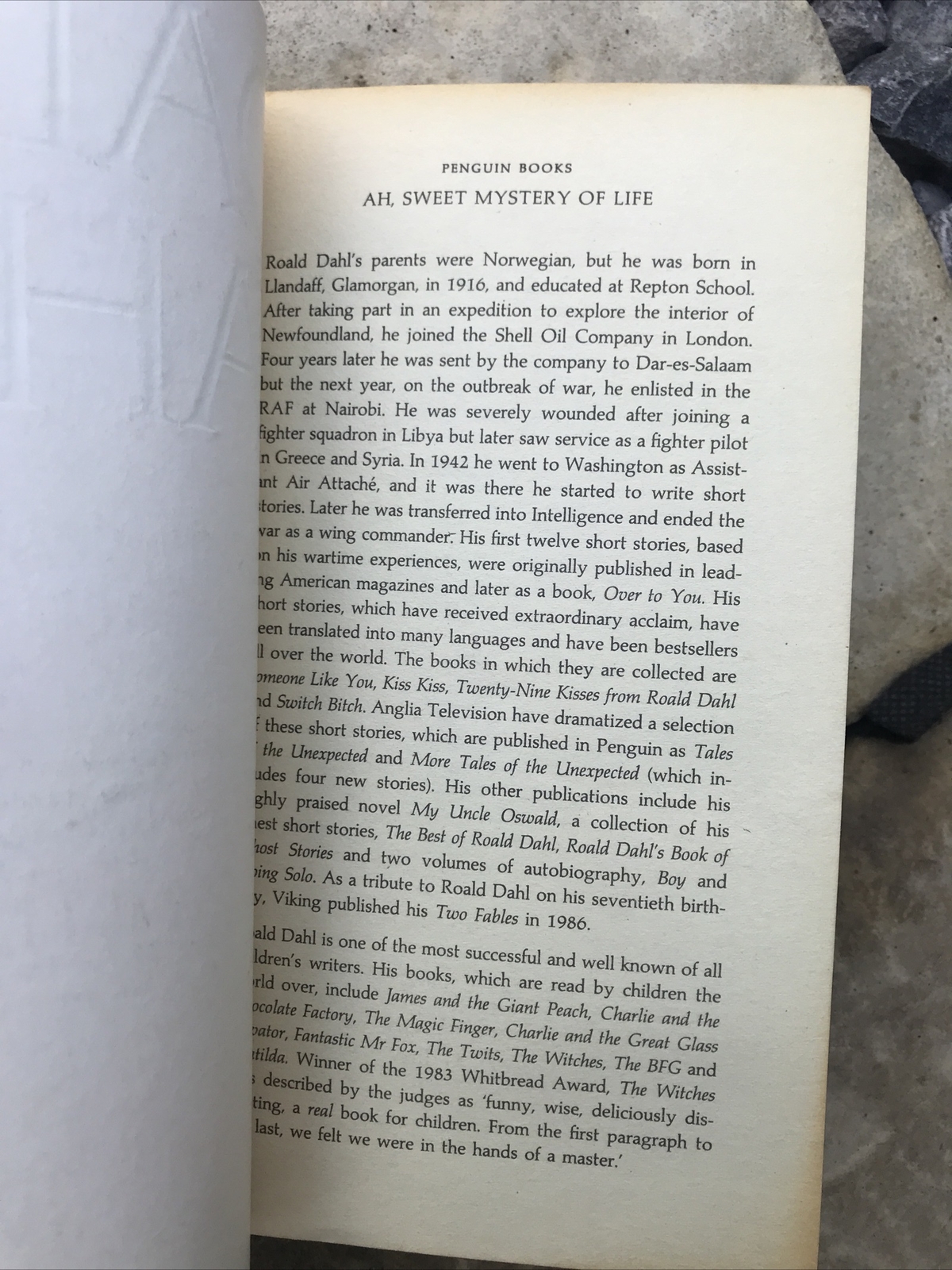 SWEET MYSTERY OF LIFE- ROALD DAHL – PENGUIN PB 1990 1ST THUS JOHN LAWRENCE ILLUS