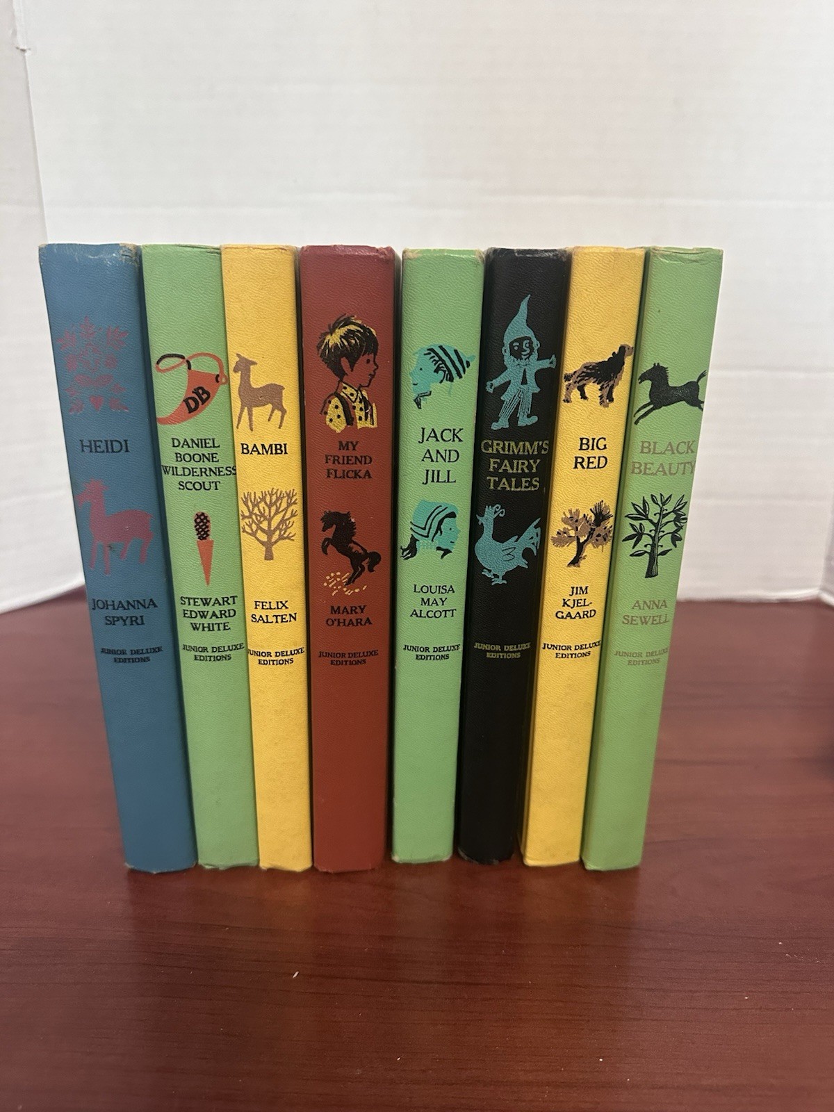 Vintage 1950 Junior Deluxe Edition Lot of 7 Books Children’s Classics Hardcovers