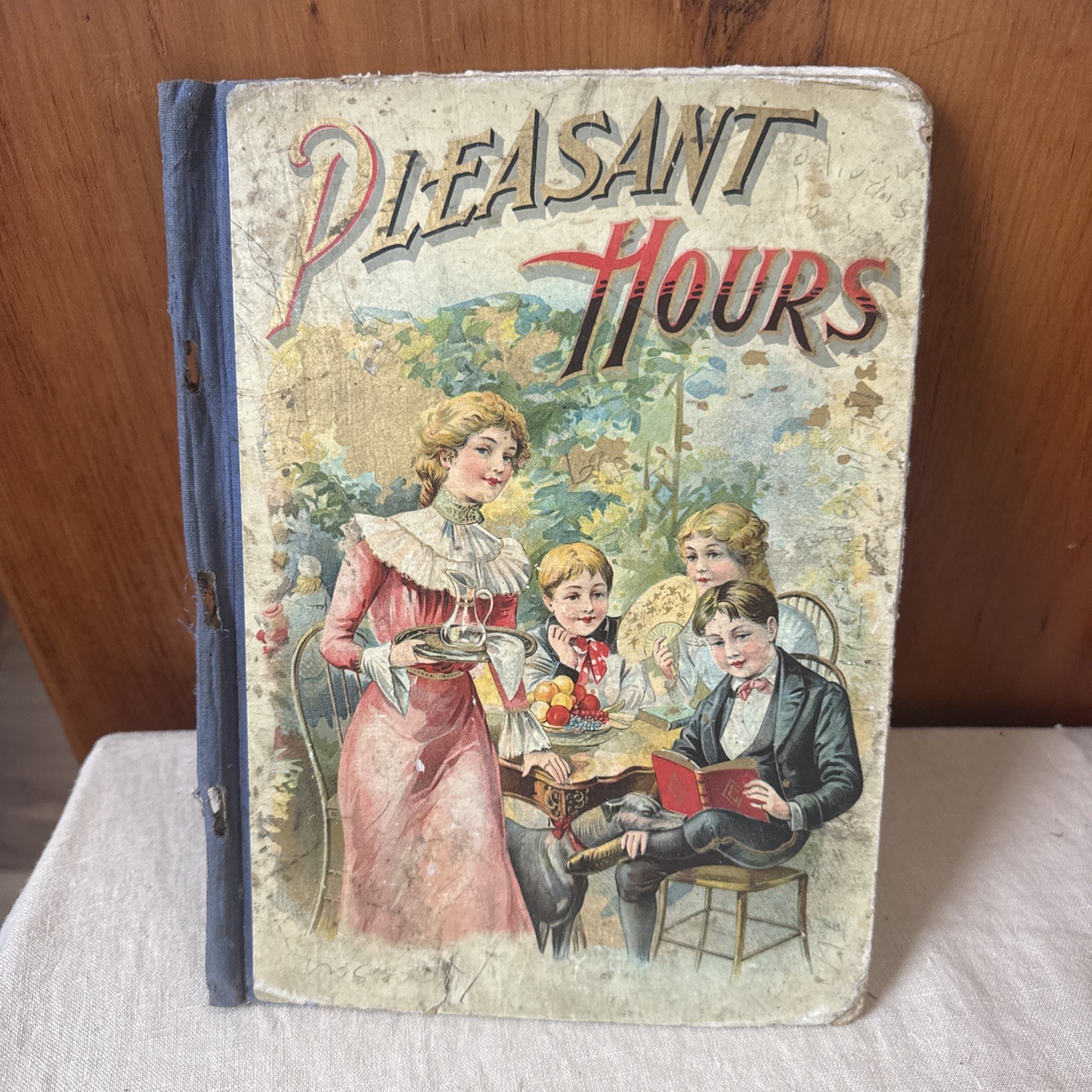 Pleasant Hours Children’s book Antique Late 1800s-Early 1900s *just Cover