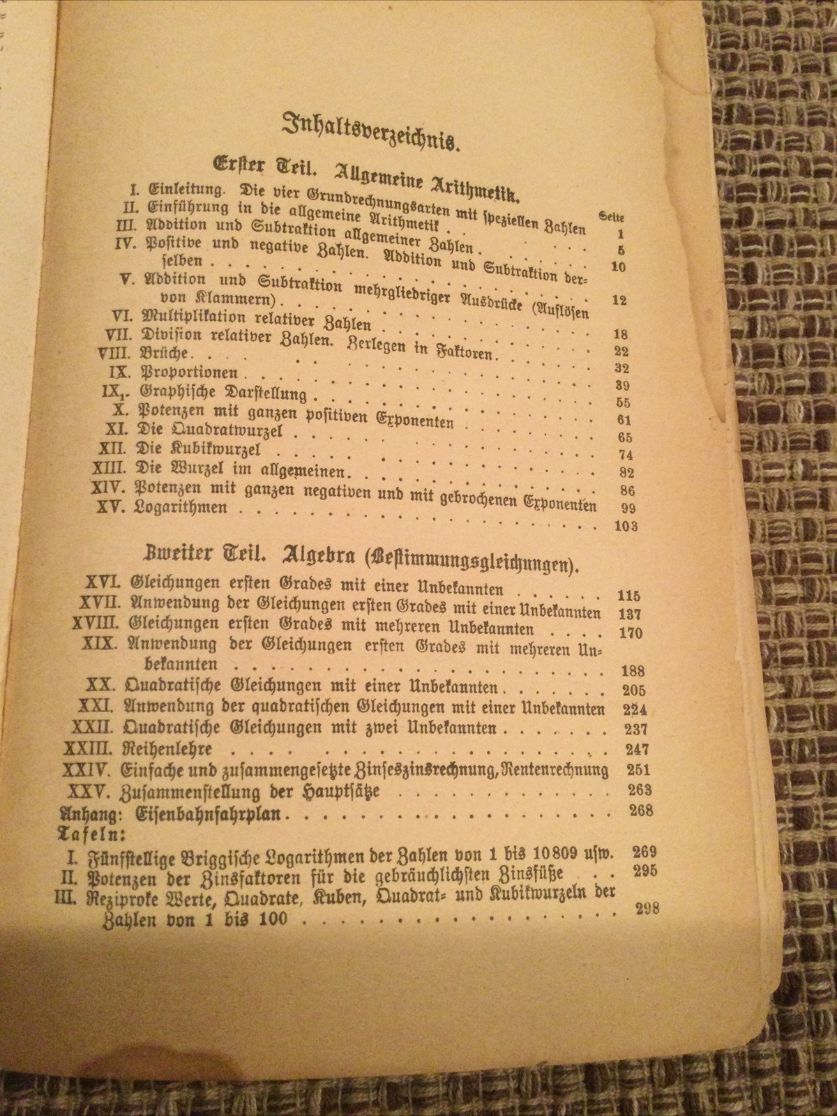 Antique German Arithmetic Book, Berlin Germany 1926,