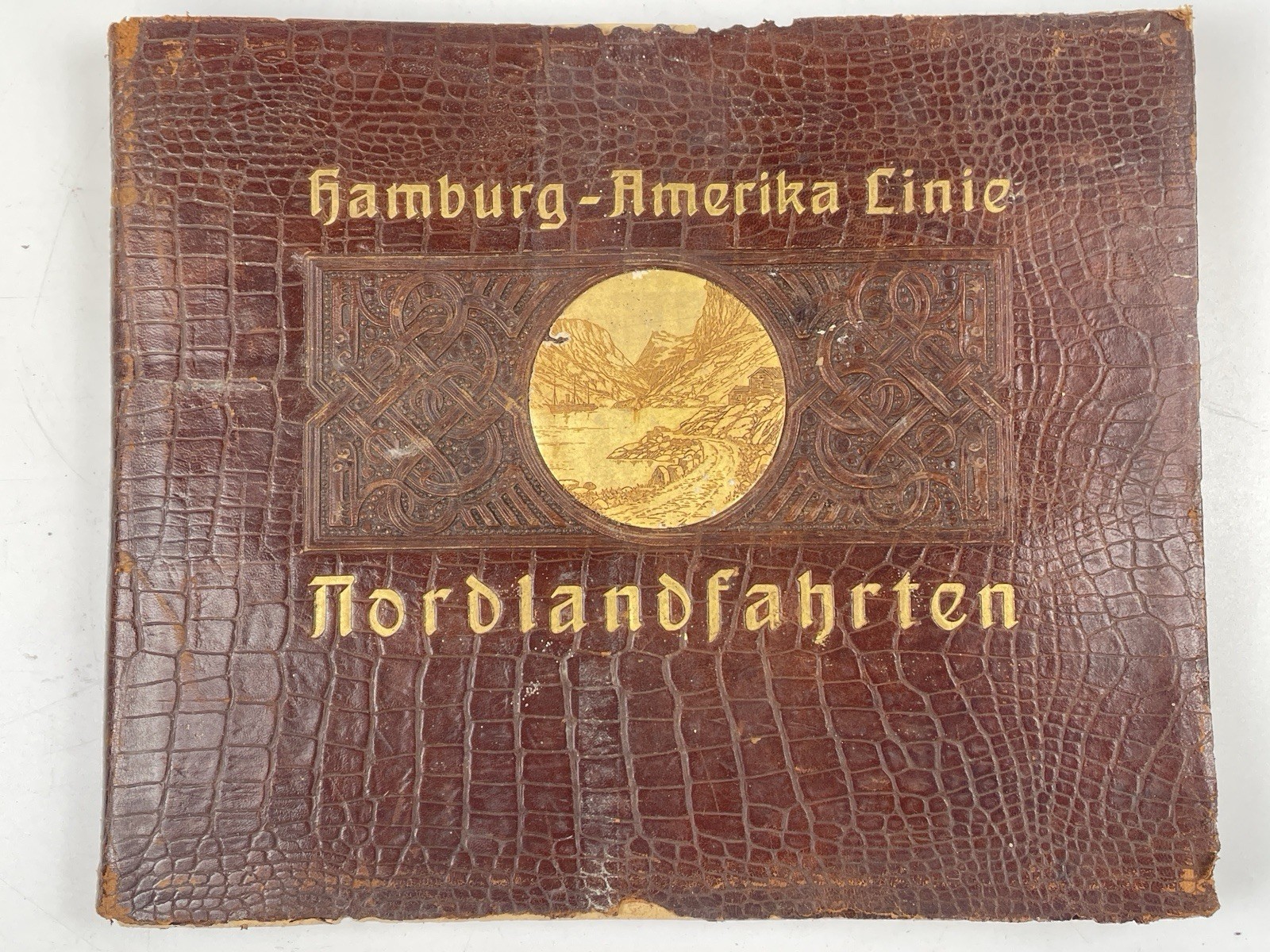 Vintage 1908 Hamburg Amerika Linie Nordland Fahrten Picture Book Ocean Line