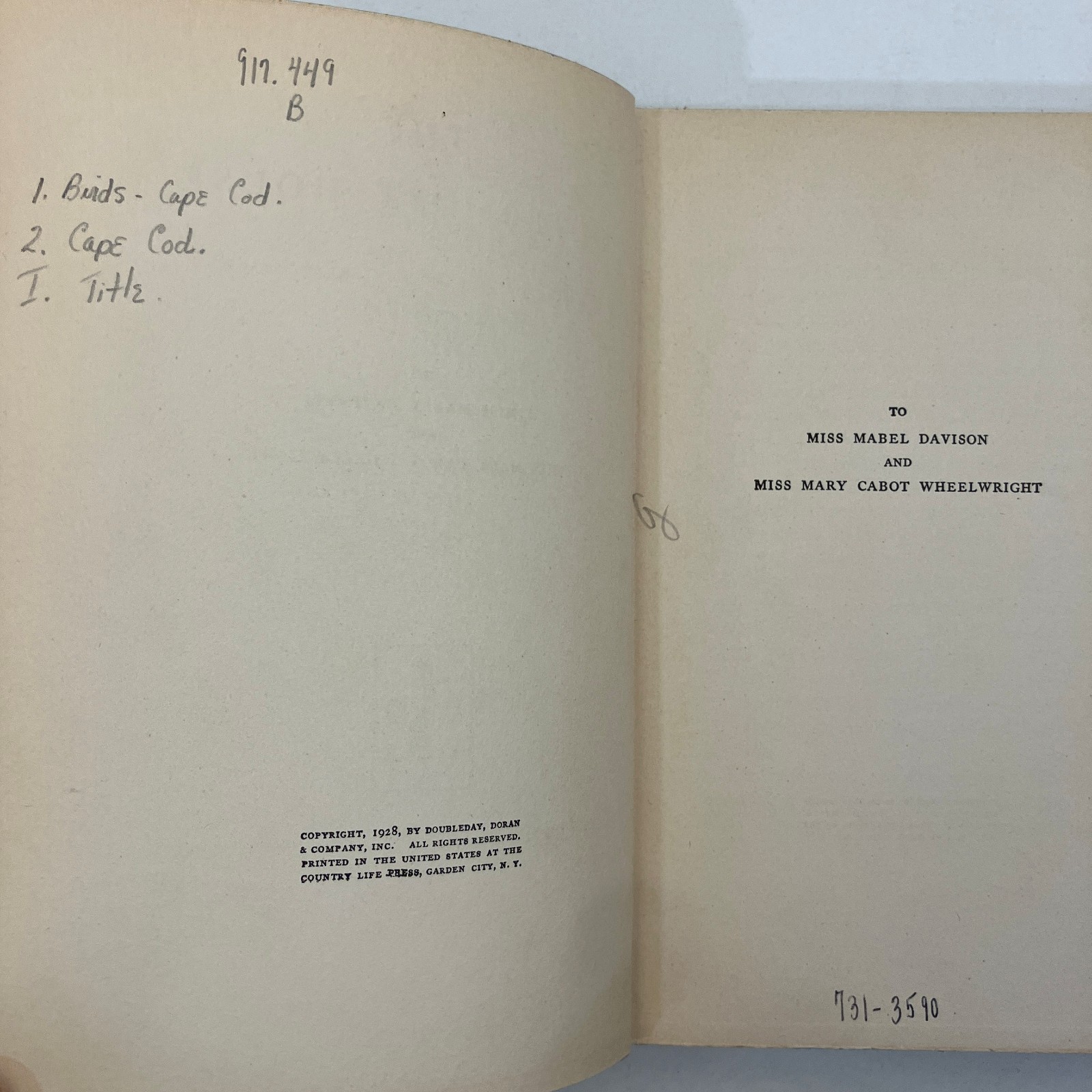 The Outermost House SIGNED Henry Beston Doubleday 1933 Antique HC Ex Library
