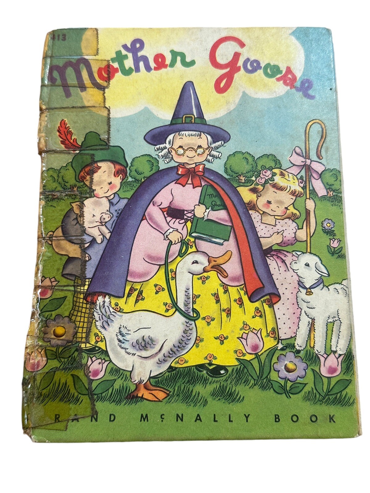 Mother Goose illustrated by Tony Brice Used, 1946 Small Hardcover Antique