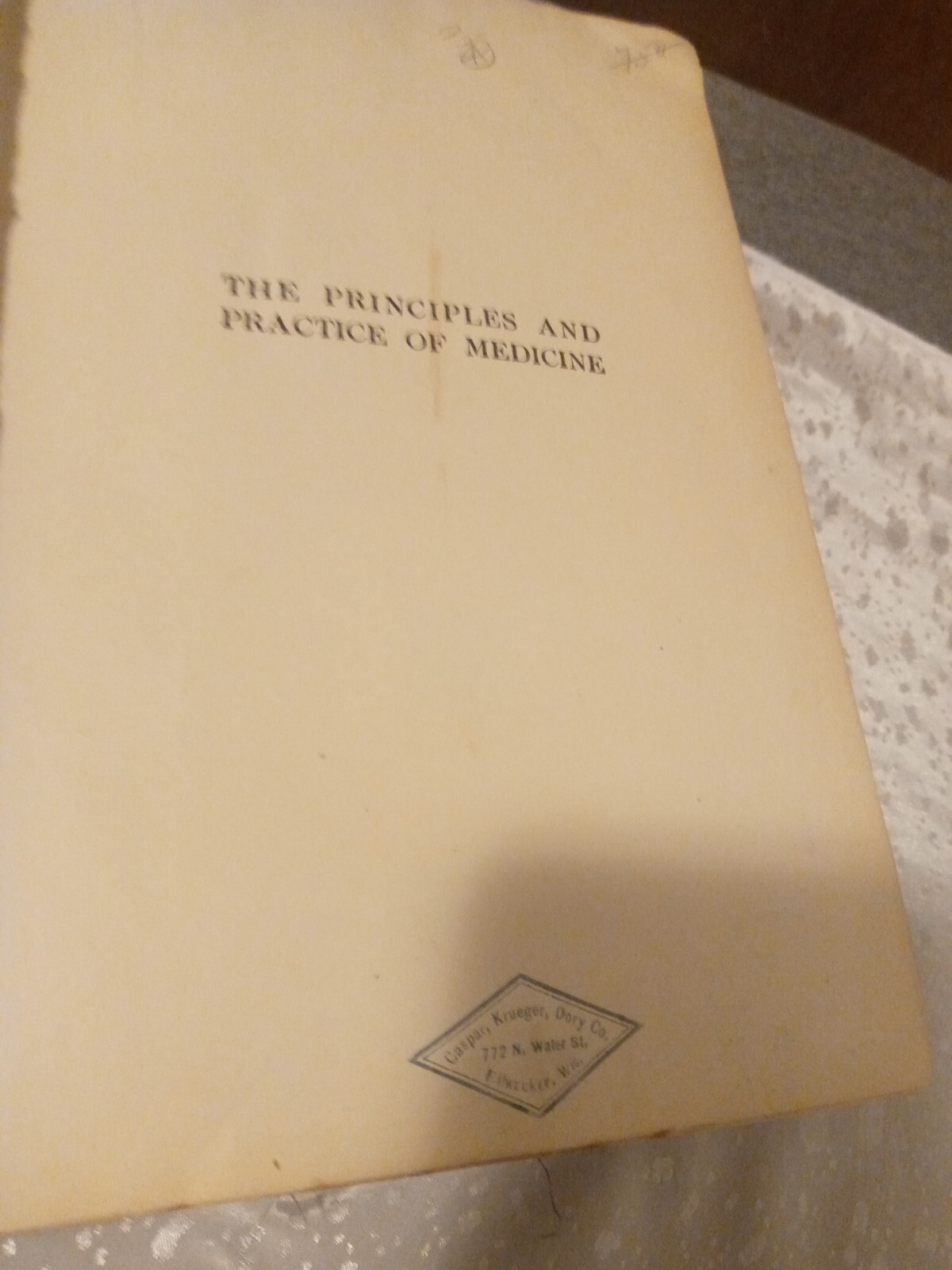 1922 (9th Edition) „The Principles & Practice Of Medicine „Antique Book