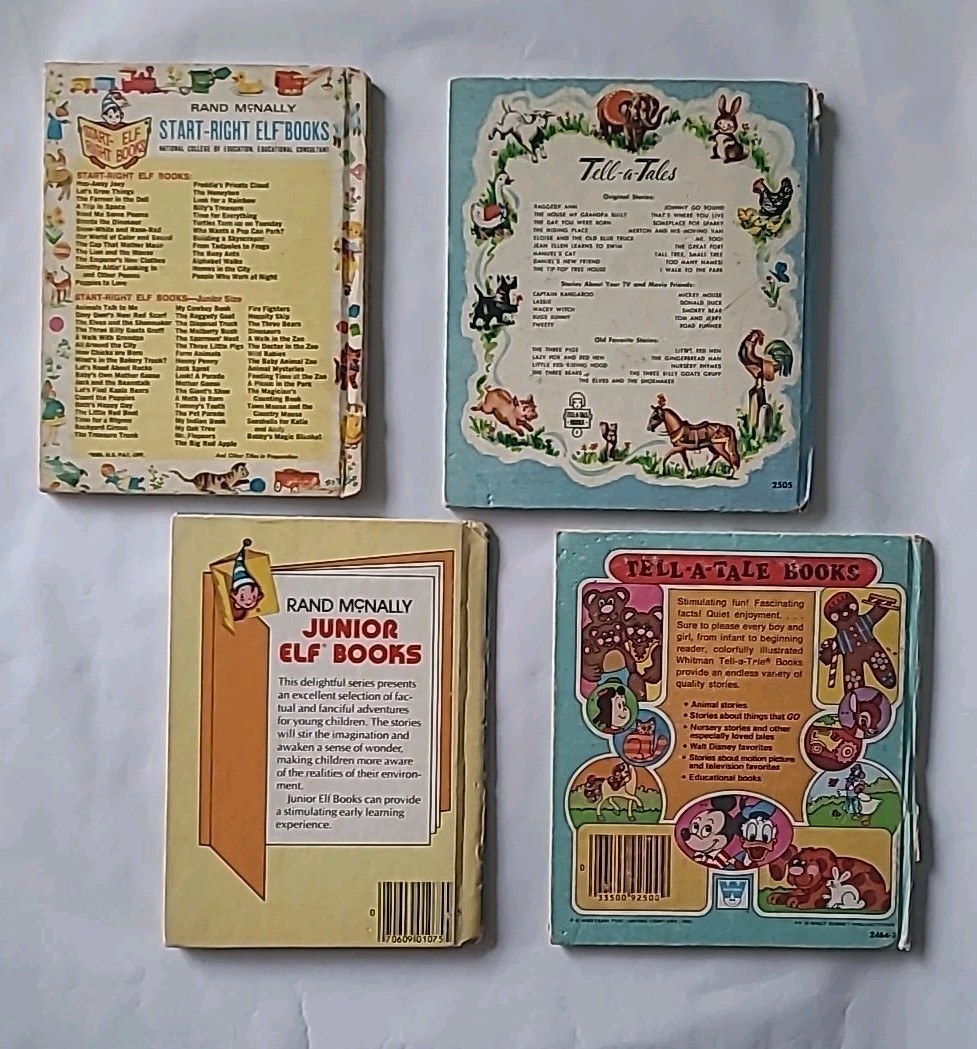 Vintage Rand McNally & Whitman Flopears, Mr Snitzel, Mother Goose, Horse Charlie