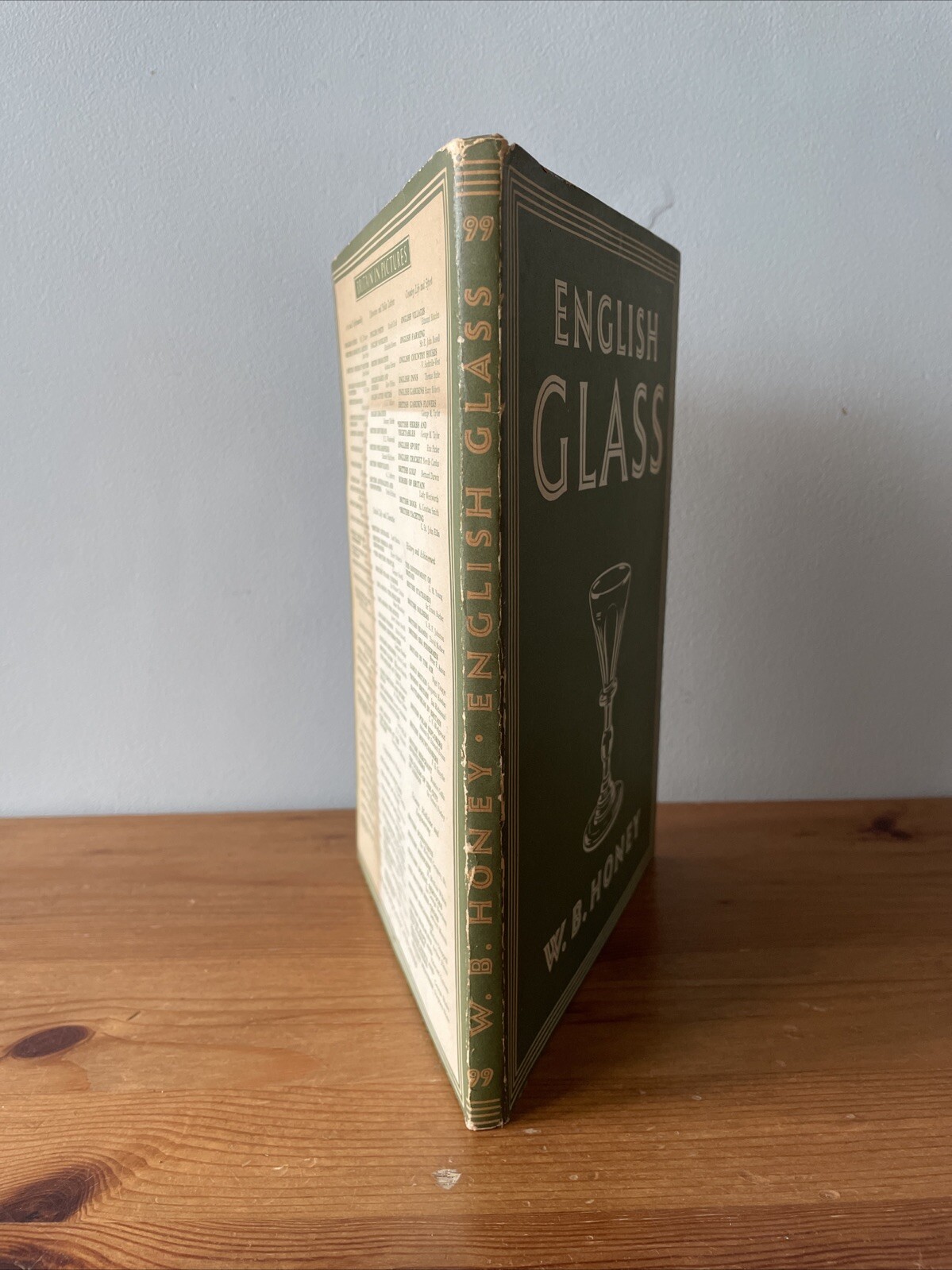 English Glass by W.B. Honey Britain In Pictures Collins London Vintage British