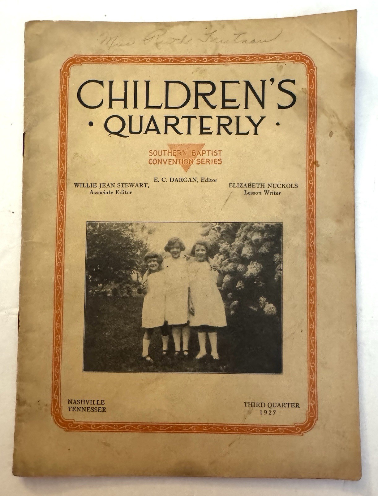 Vtg 1927 Children’s Quarterly Southern Baptist Convention Series Nashville Tn