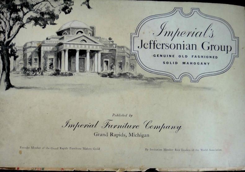 antique FURNITURE CATALOG IMPERIAL JEFFERSON MAHOGANY grand rapids mi