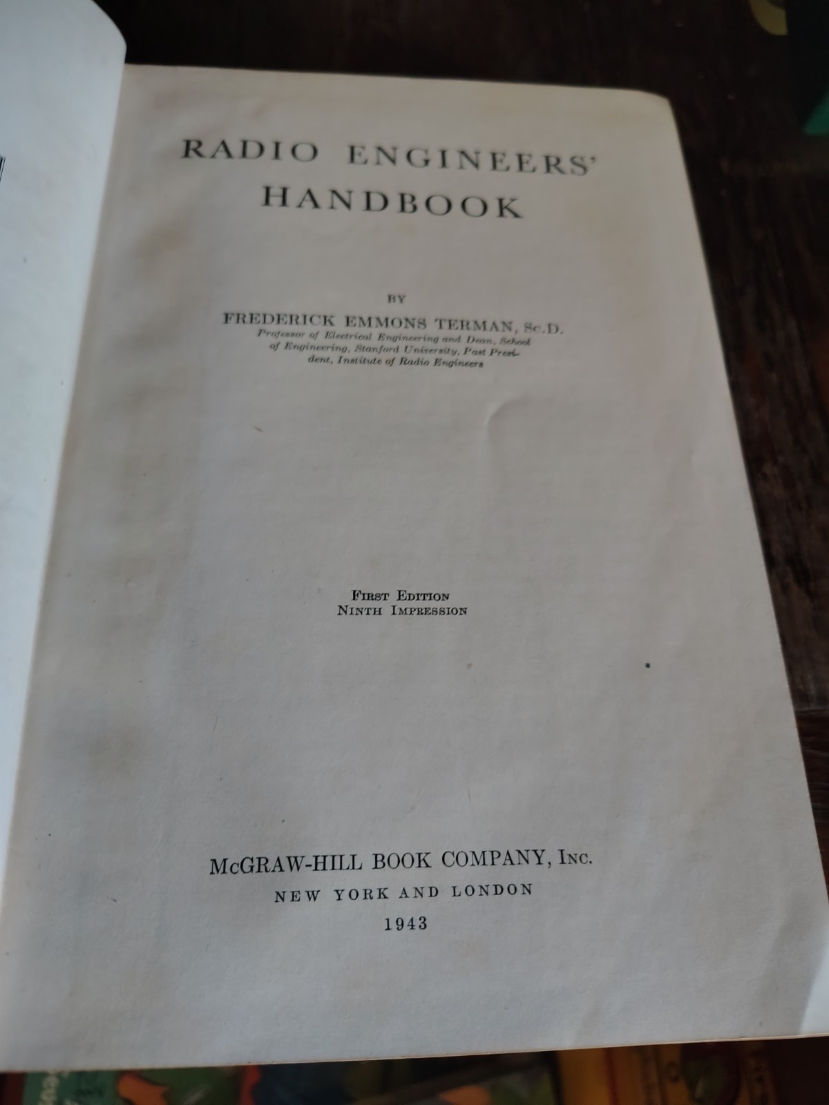 Radio Engineer’s Handbook, F. E. Terman, 1st Edition, 1943