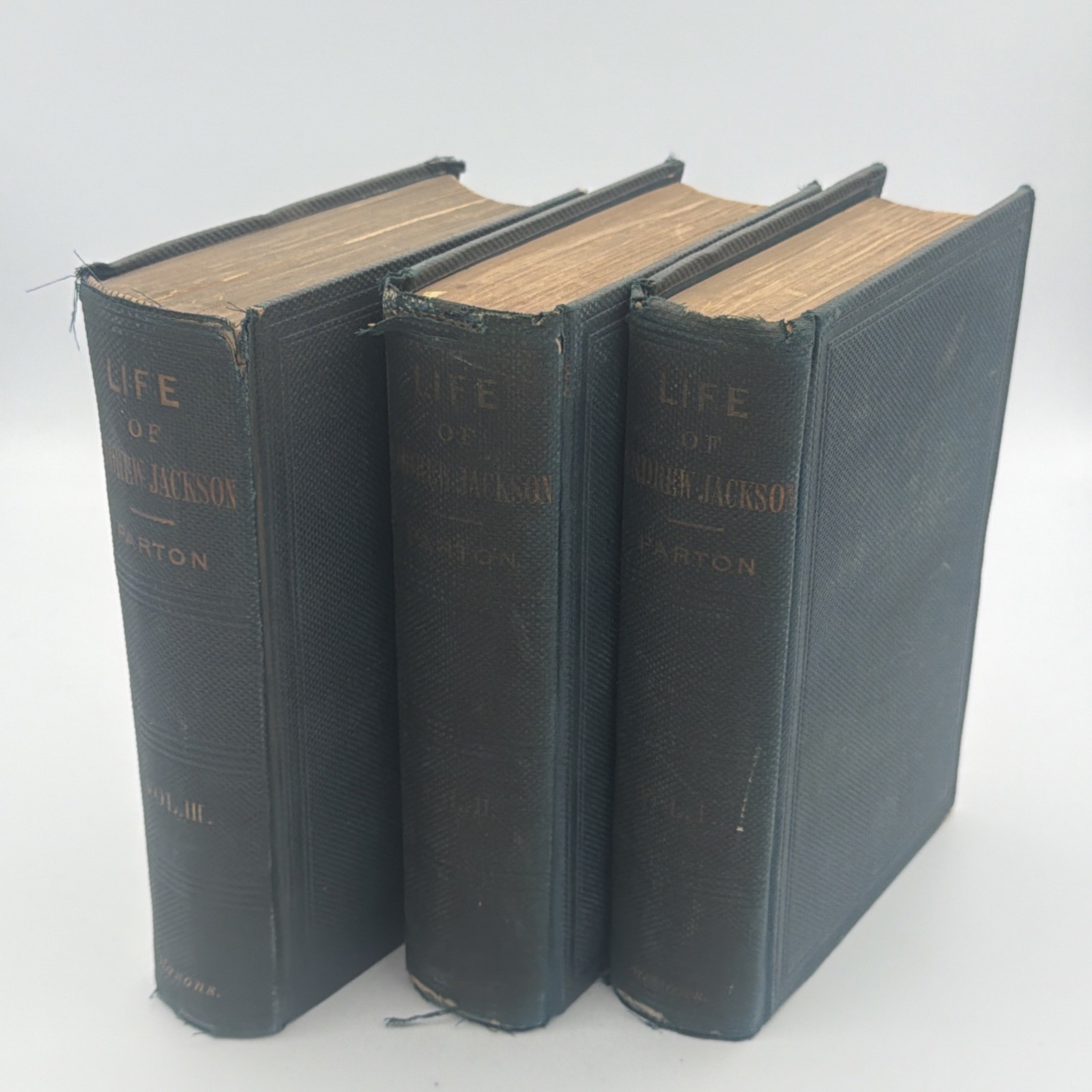 Life of Andrew Jackson James Parton 1861 Mason Brothers Complete 3 Volume Set