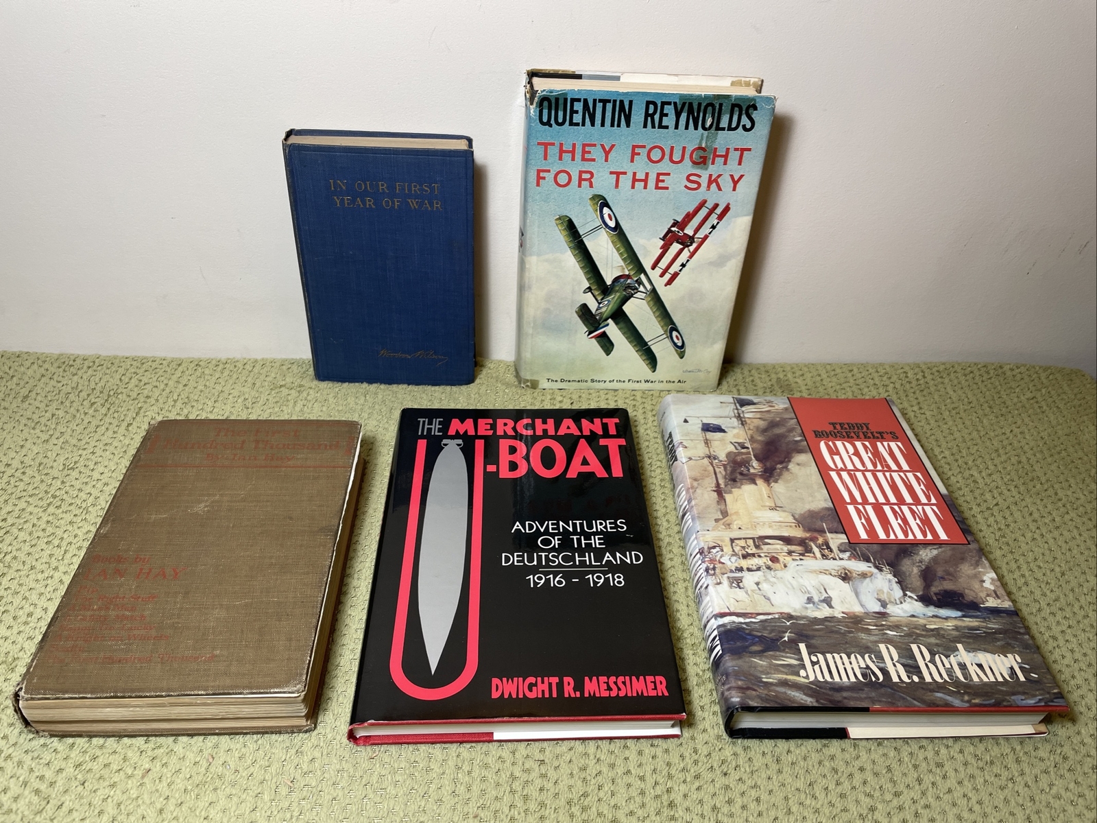 WWI Book Lot (5) – They Fought for the Sky, Merchant U Boat – World War