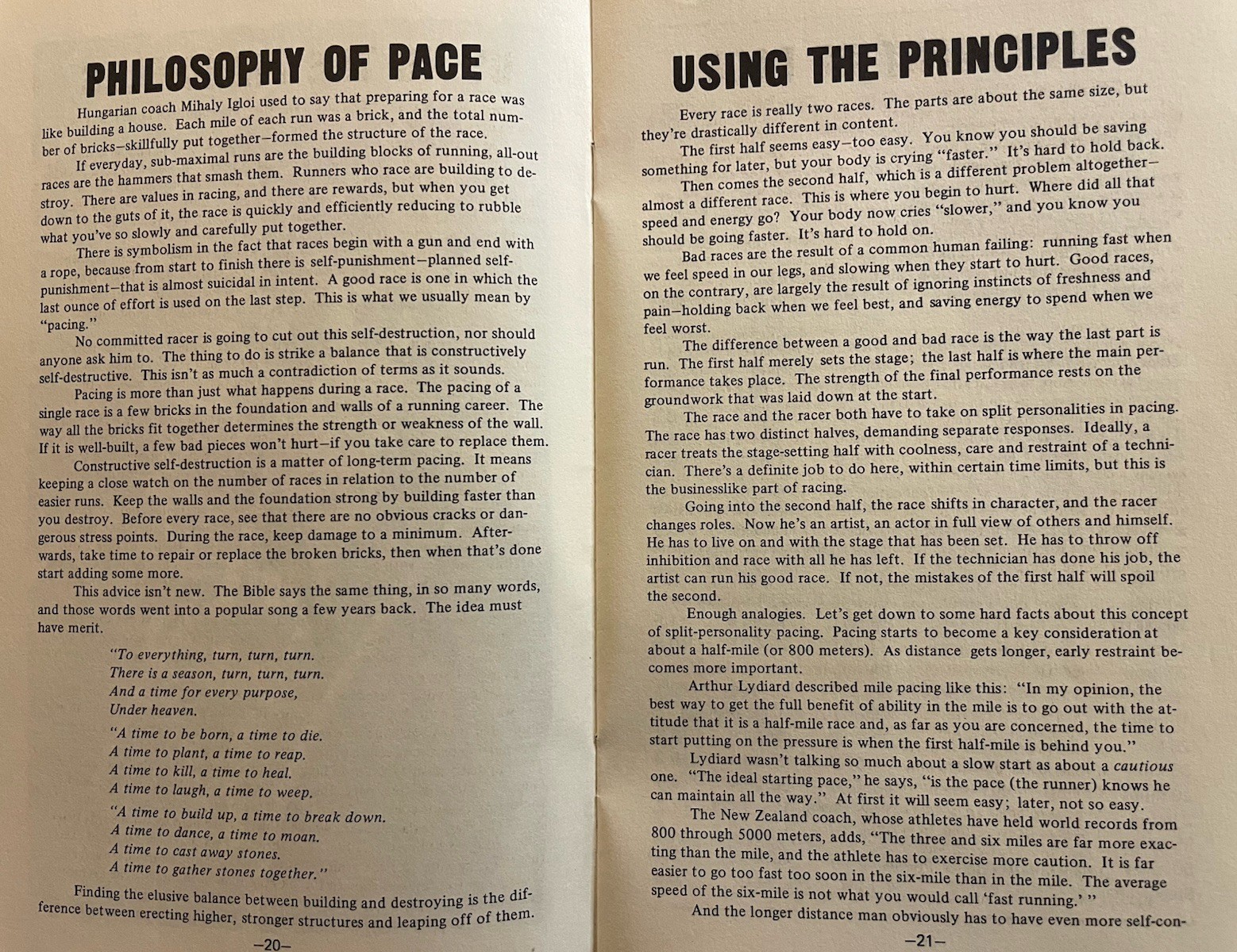 Racing Techniques Runners World Booklet #13
