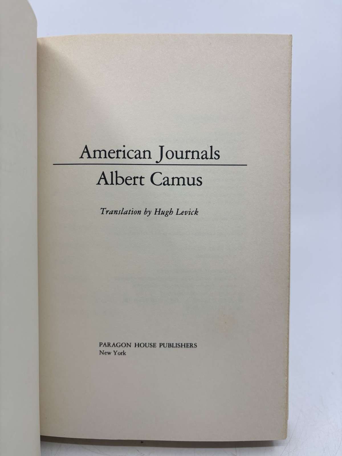 Albert Camus American Journals First Edition 1st Printing Existentialism Vintage