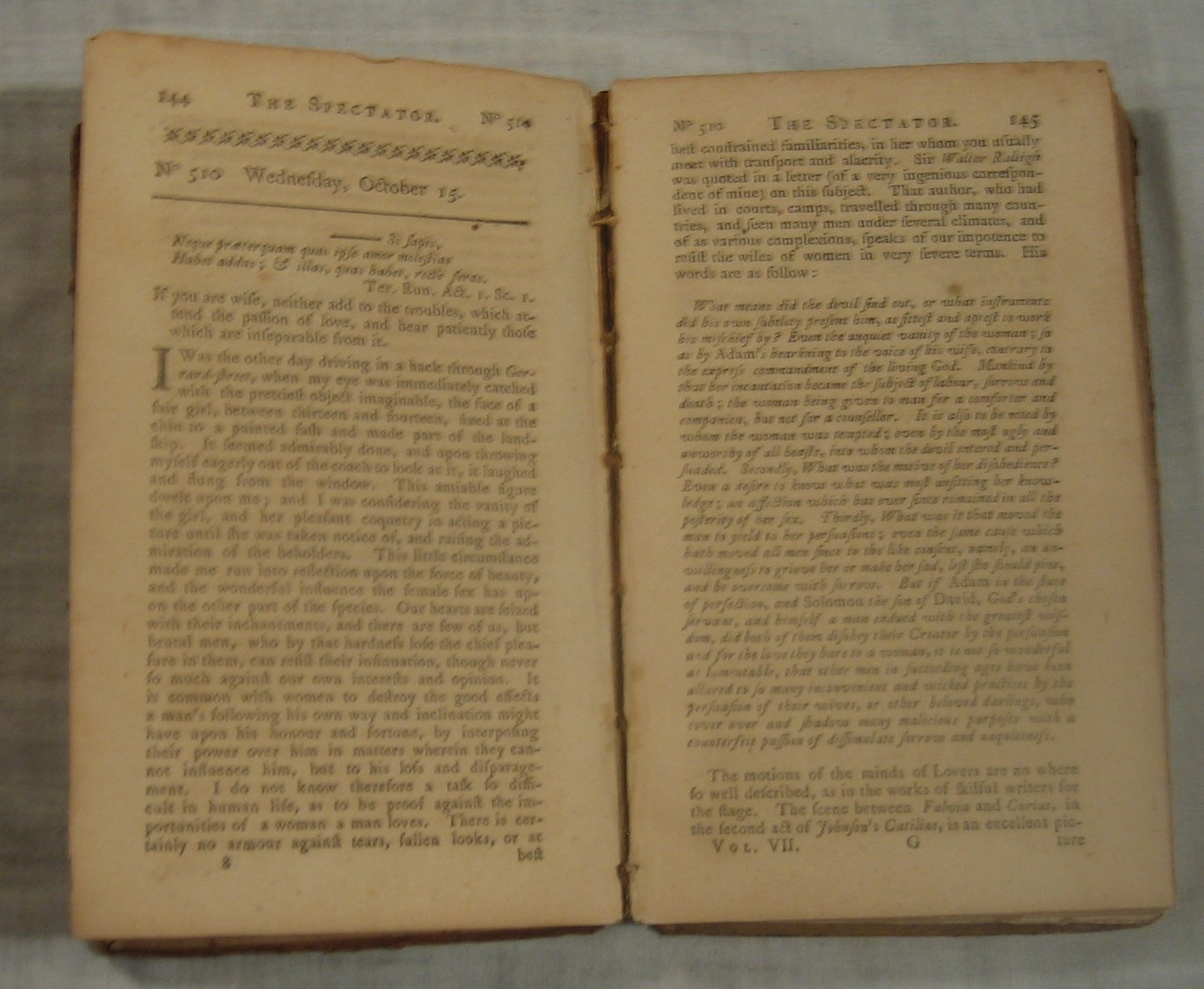 THE SPECTATOR, Volume Seven — September through December, 1712 — 1767 Edition