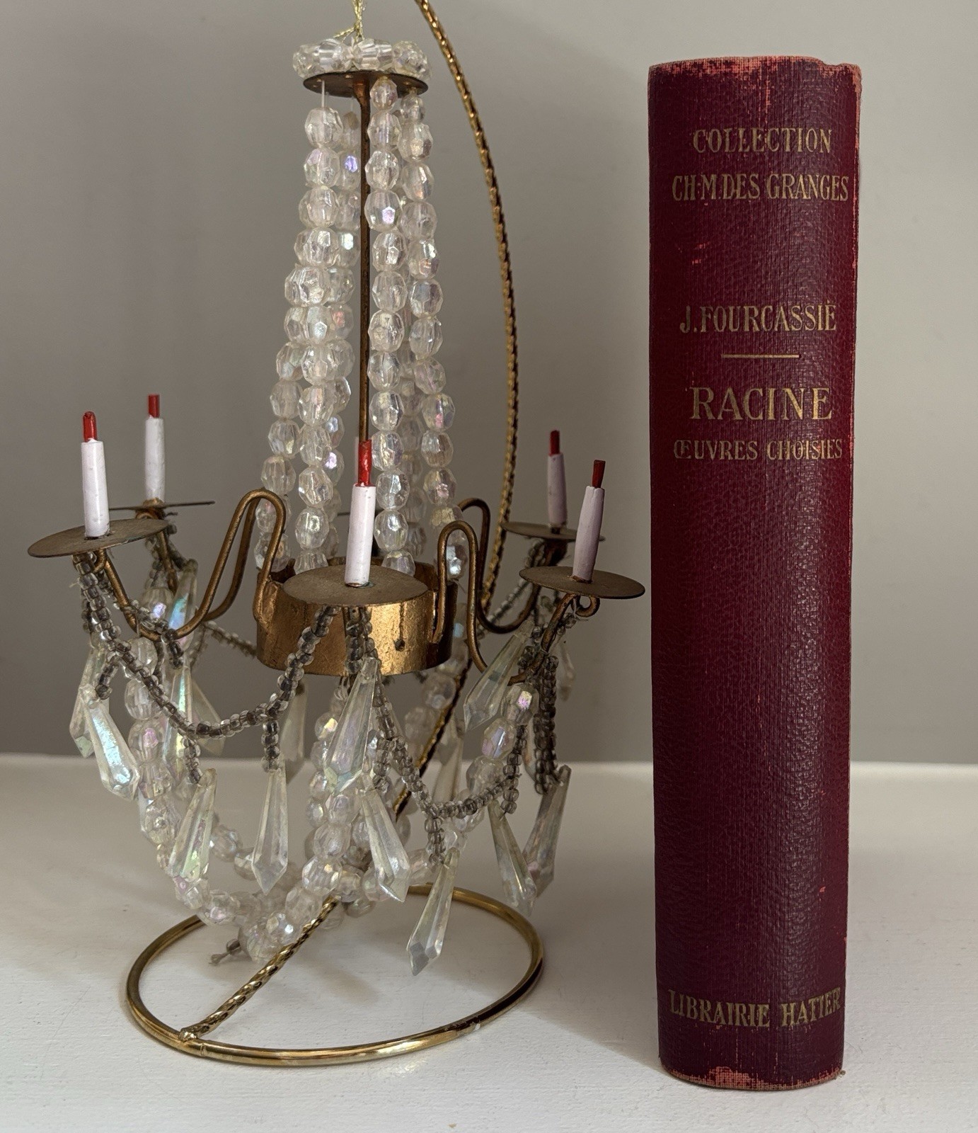 Antique French Book RACINE Oeuvres Choisies 1924 Paris Bookshelf Decor Staging