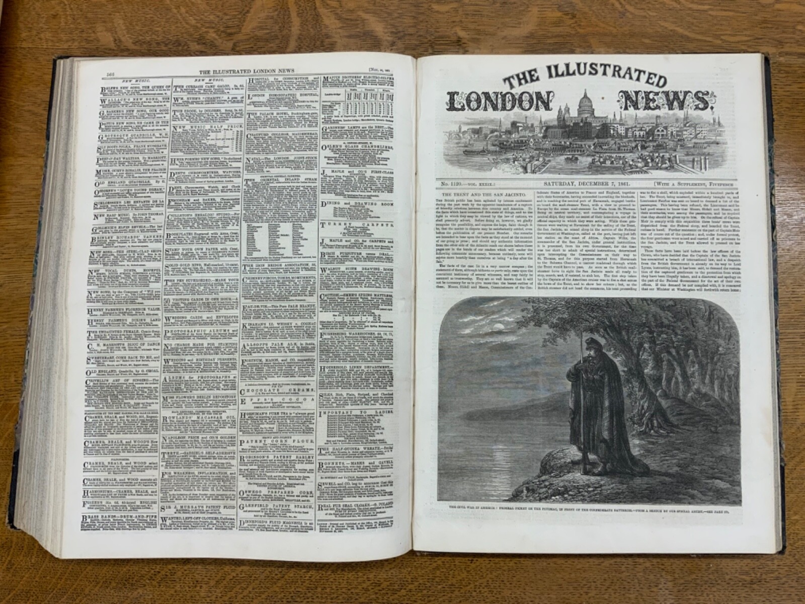 1861 Illus. London News: Vol. XXXIX, Jul – Dec., Nos. 1097-1124 – Am. Civil War