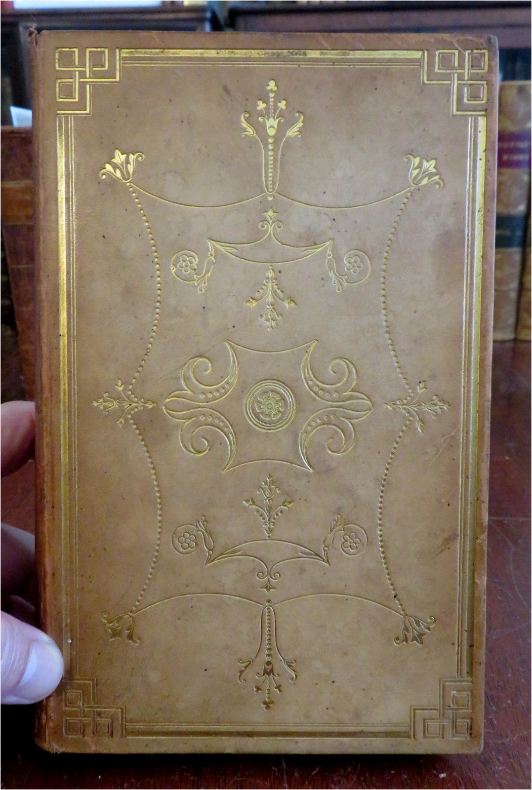 Thomas Campbell Complete poetical Works 1845 decorative gilt Gift leather book