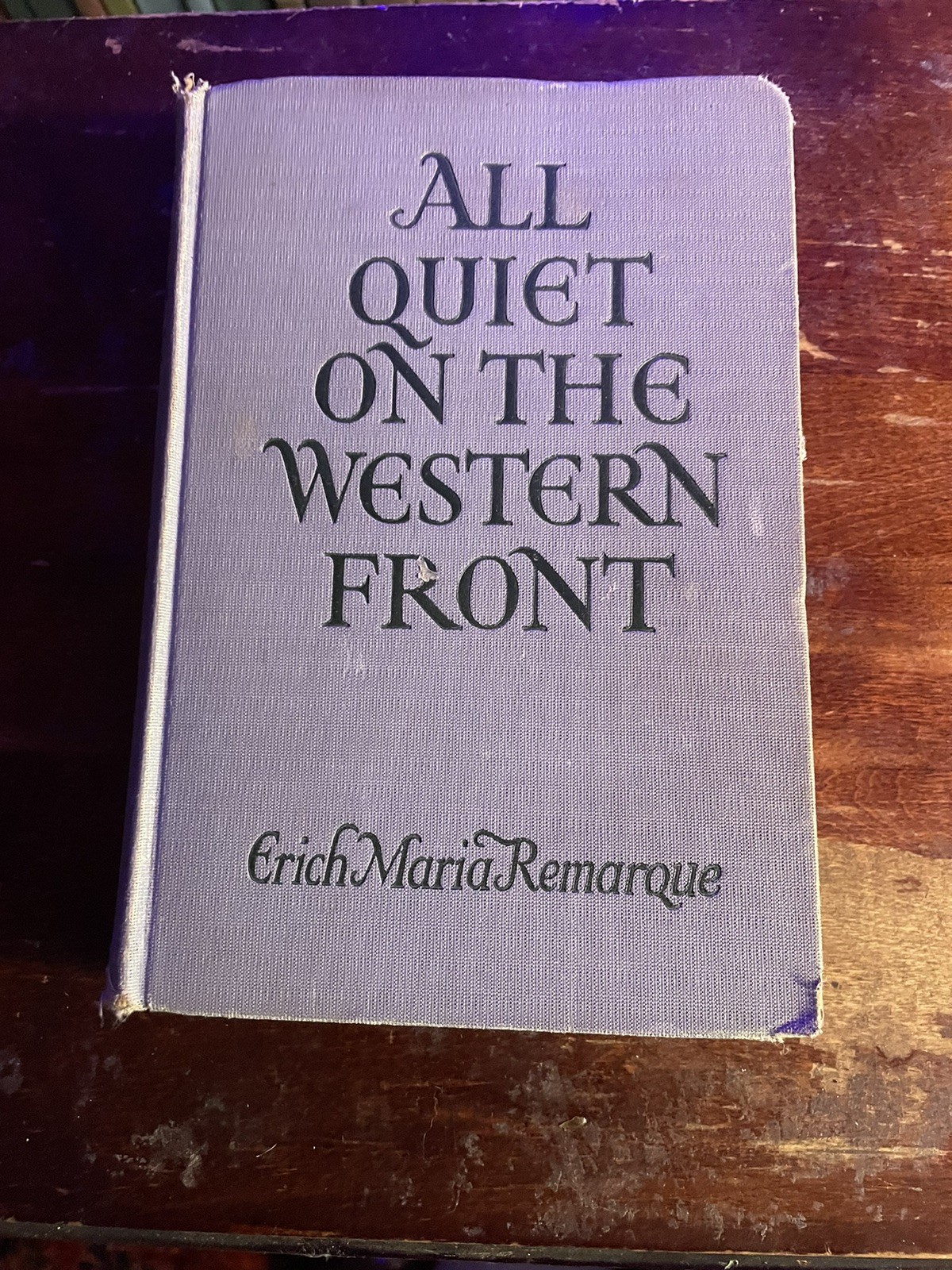 All Quiet on the Western Front Erich Maria Remarque 1930 Vintage Hardcover Book