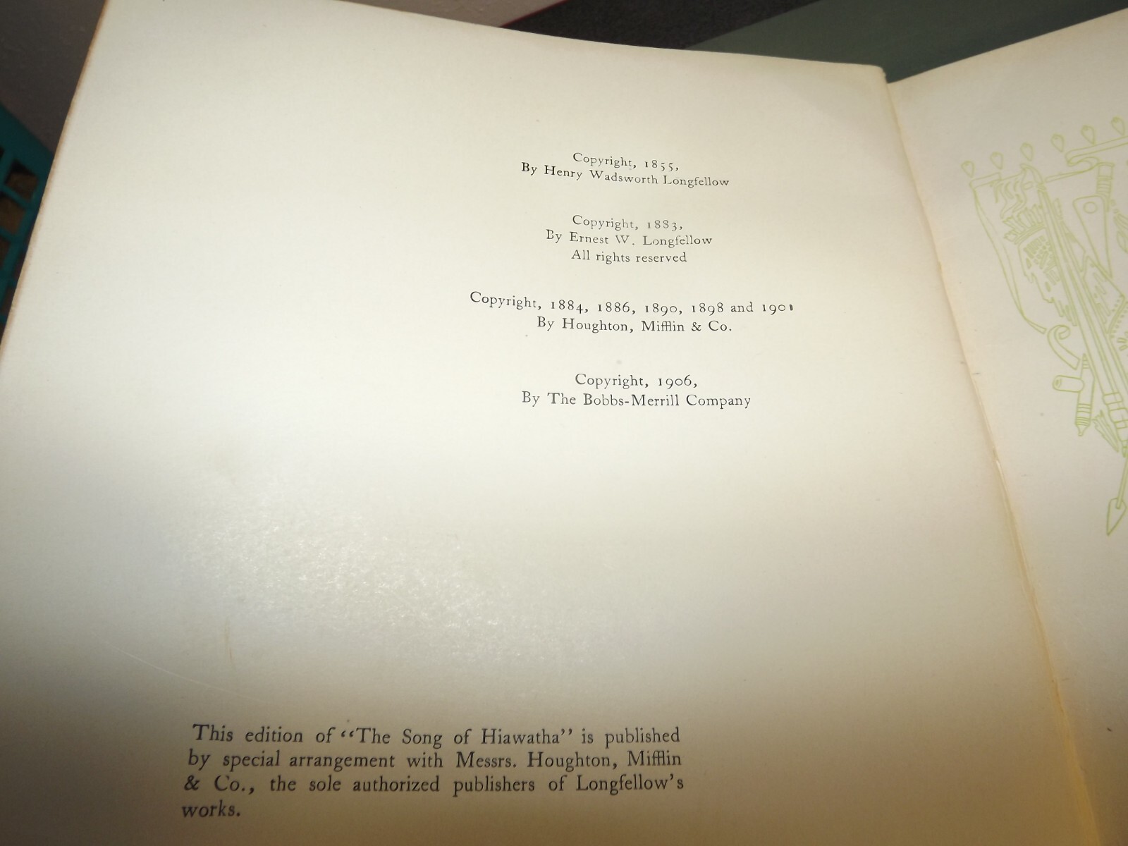 1906 Song of Hiawatha by Longfellow, Harrison Fisher illustrations