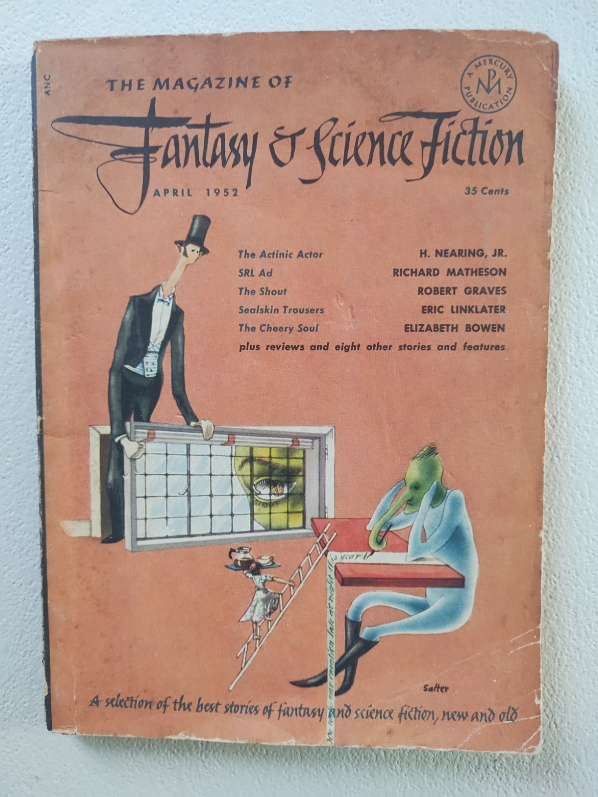 Lot Of (9) The Magazine of Fantasy and Science Fiction Vintage 1950’s – (G) Good