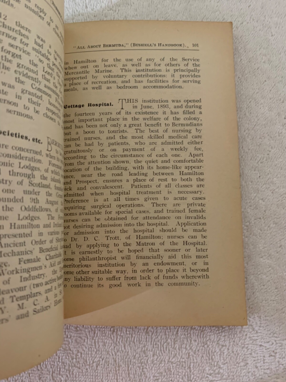 1909 14th Year Bushell’s Handbook – All About Bermuda / Maps Travel Ads Guide
