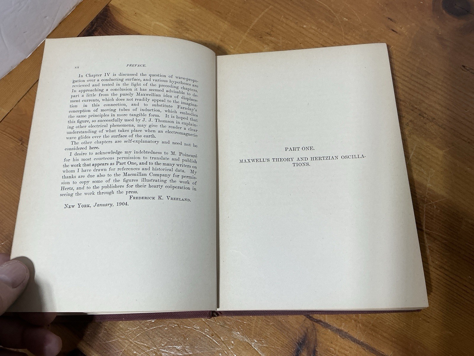 MAXWELL’S THEORY And WIRELESS TELEGRAPHY H. POINCARÉ Part 1 & 2 RARE 1ST EDITION