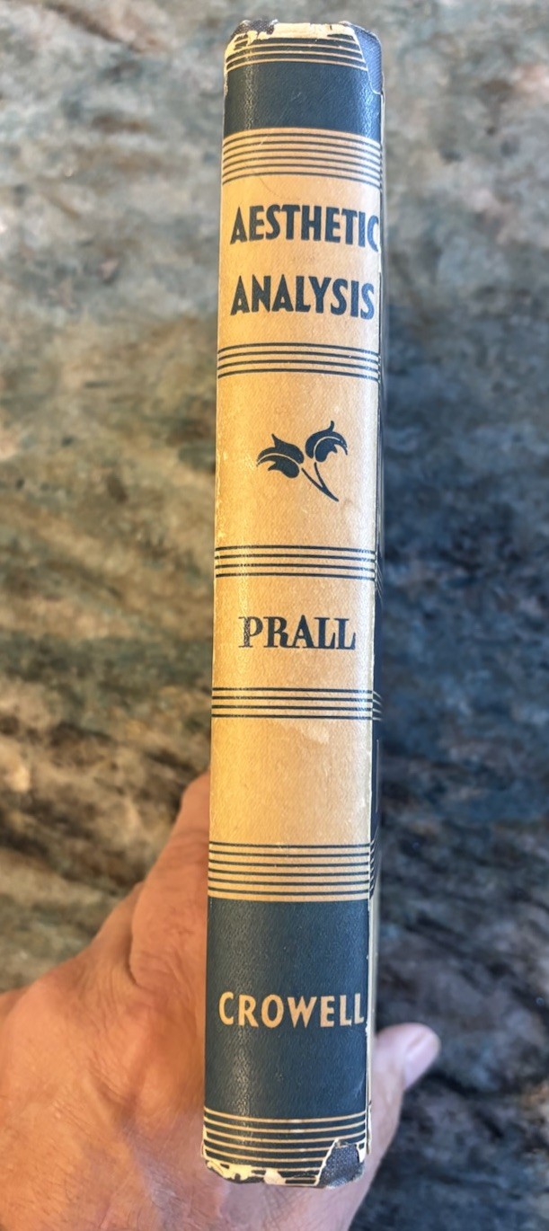 Aesthetic Analysis by D. W. Prall (1st Edition Book – 1936) With Dust Jacket
