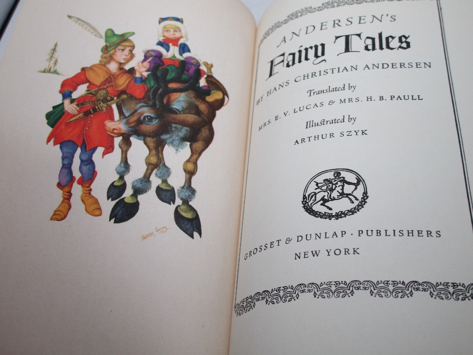 Andersen’s Fairy Tales Illustrated by Arthur Szyk – Grosset and Dunlap 1945 HC